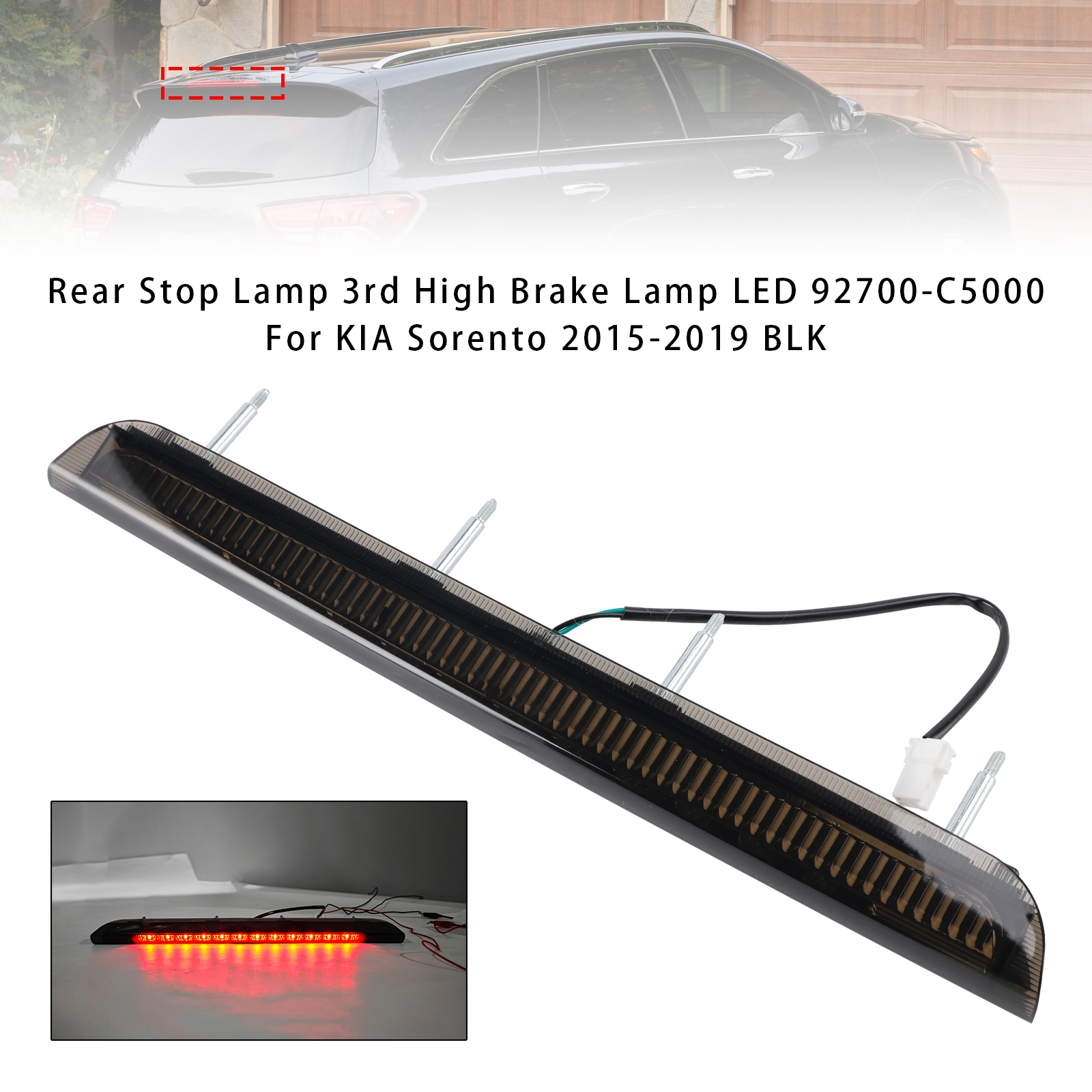 2016-2018 KIA SORENTO 2.0L Rear Stop Lamp 3rd High Brake Lamp LED 92700-C5000 Generic 2016-2018 KIA SORENTO 2.0L Rear Stop Lamp 3rd High Brake Lamp LED 92700-C5000 Generic