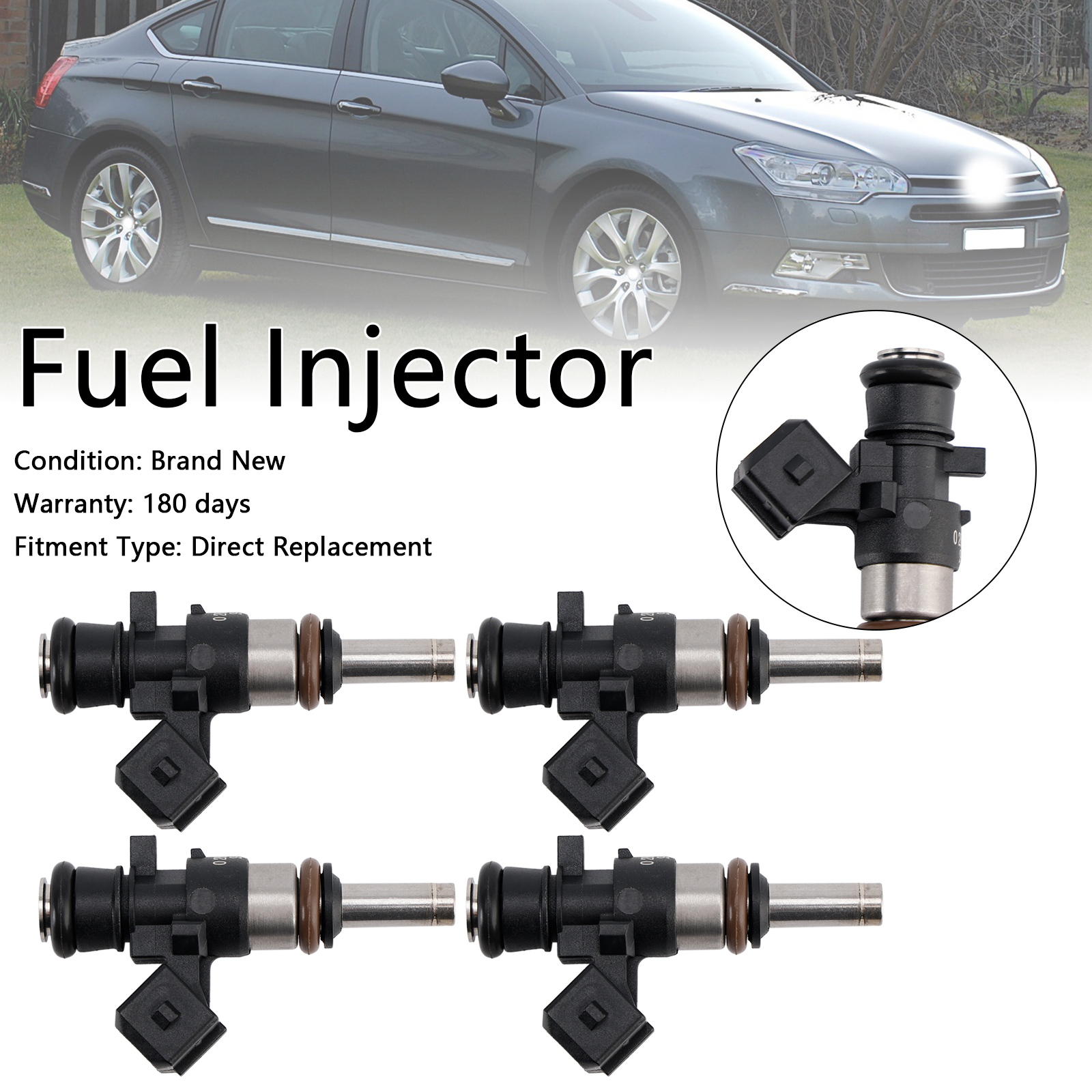 2004-2010 Citroen C5 II/III 4X Fuel Injector 0280158040 Generic 2004-2010 Citroen C5 II/III 4X Fuel Injector 0280158040 Generic