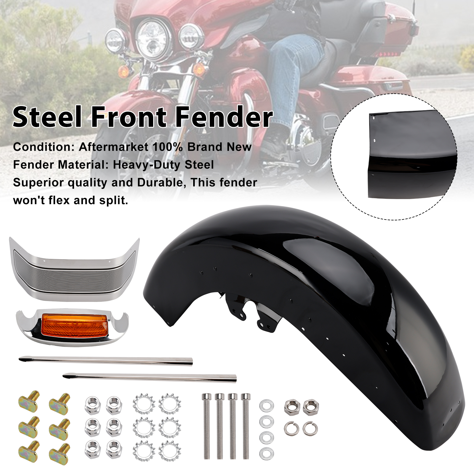 2014- later Harley-Davidson Road King Steel Front Fender Generic 2014- later Harley-Davidson Road King Steel Front Fender Generic