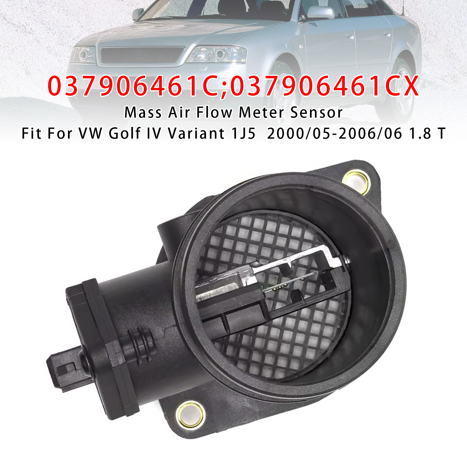 1997-2010 Skoda Octavia I Mass Air Flow Meter Sensor 037906461C Generic 1997-2010 Skoda Octavia I Mass Air Flow Meter Sensor 037906461C Generic