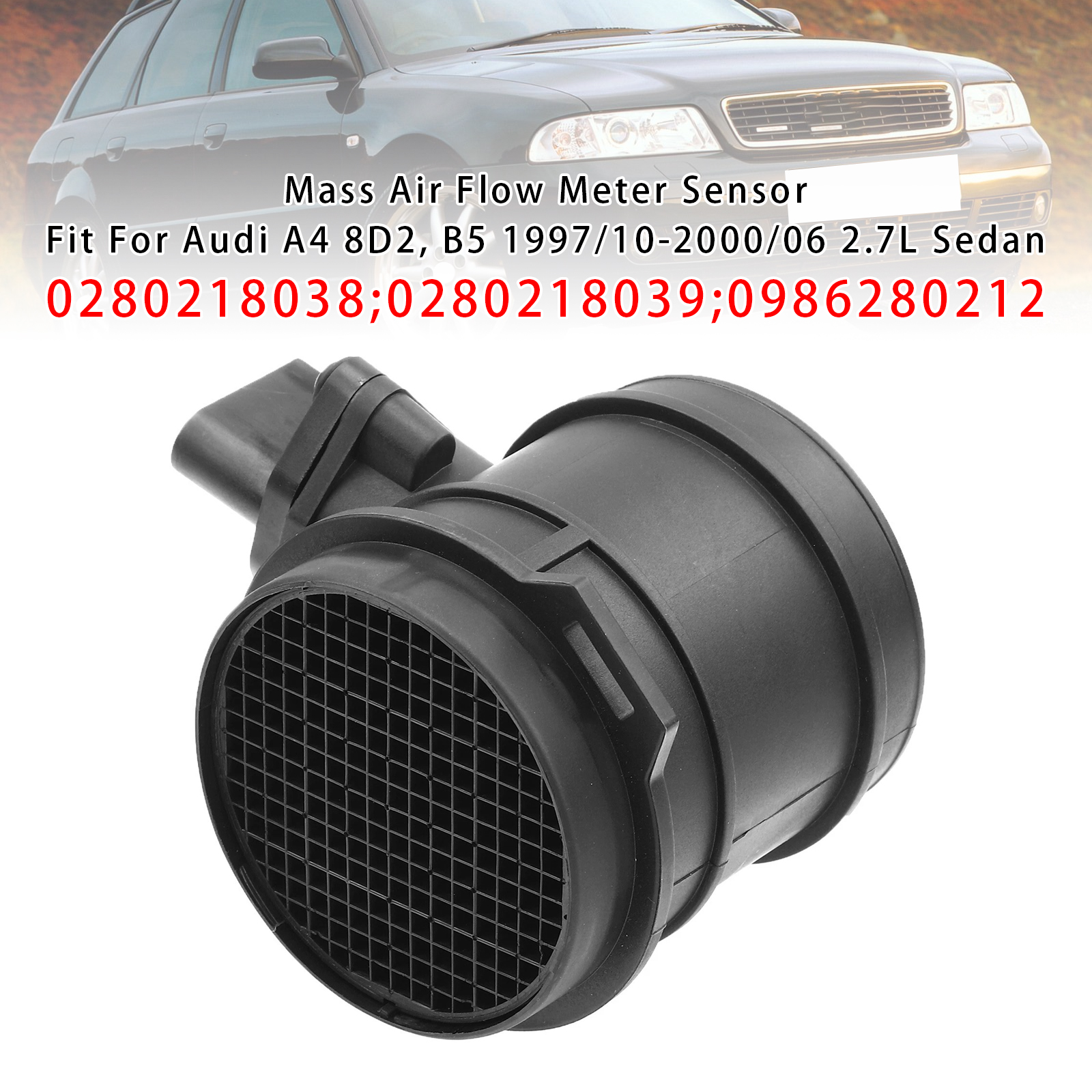 1997-2001 Audi A4/ A4 8D2 Avant A6/ A6 Avant Mass Air Flow Meter Sensor 078906461BX Generic 1997-2001 Audi A4/ A4 8D2 Avant A6/ A6 Avant Mass Air Flow Meter Sensor 078906461BX Generic