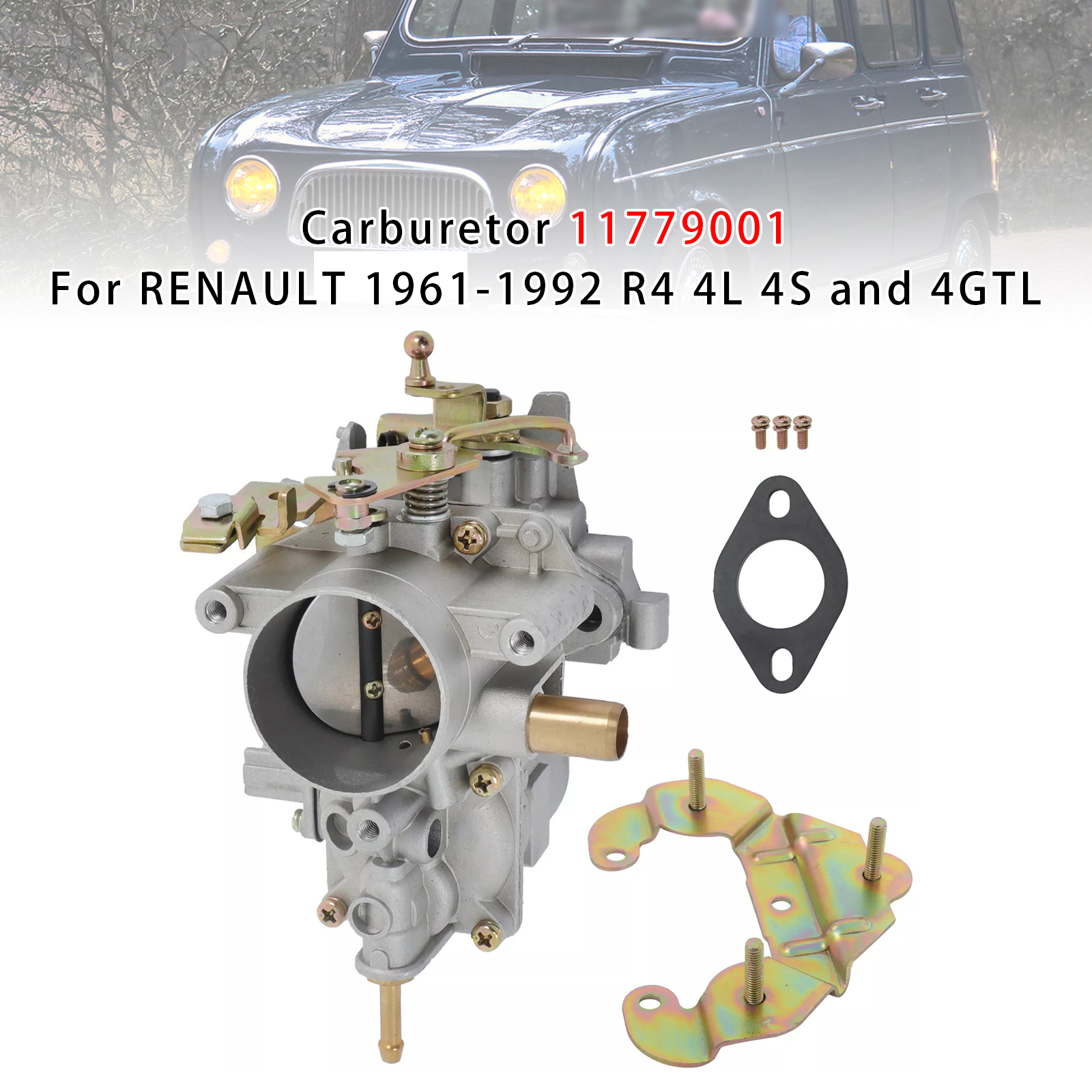 1961-1992 Renault R4 4L 4S and 4GTL SOLEX Carburetor 11779001 Generic 1961-1992 Renault R4 4L 4S and 4GTL SOLEX Carburetor 11779001 Generic