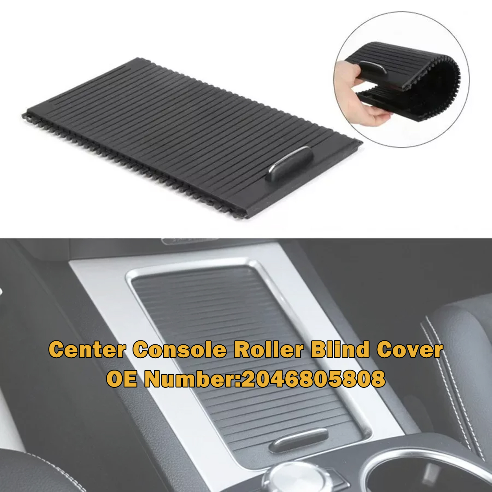 2008-2015 Mercedes Benz X204 GLK Center Console Roller Blind Cover Black 2046805808 Generic