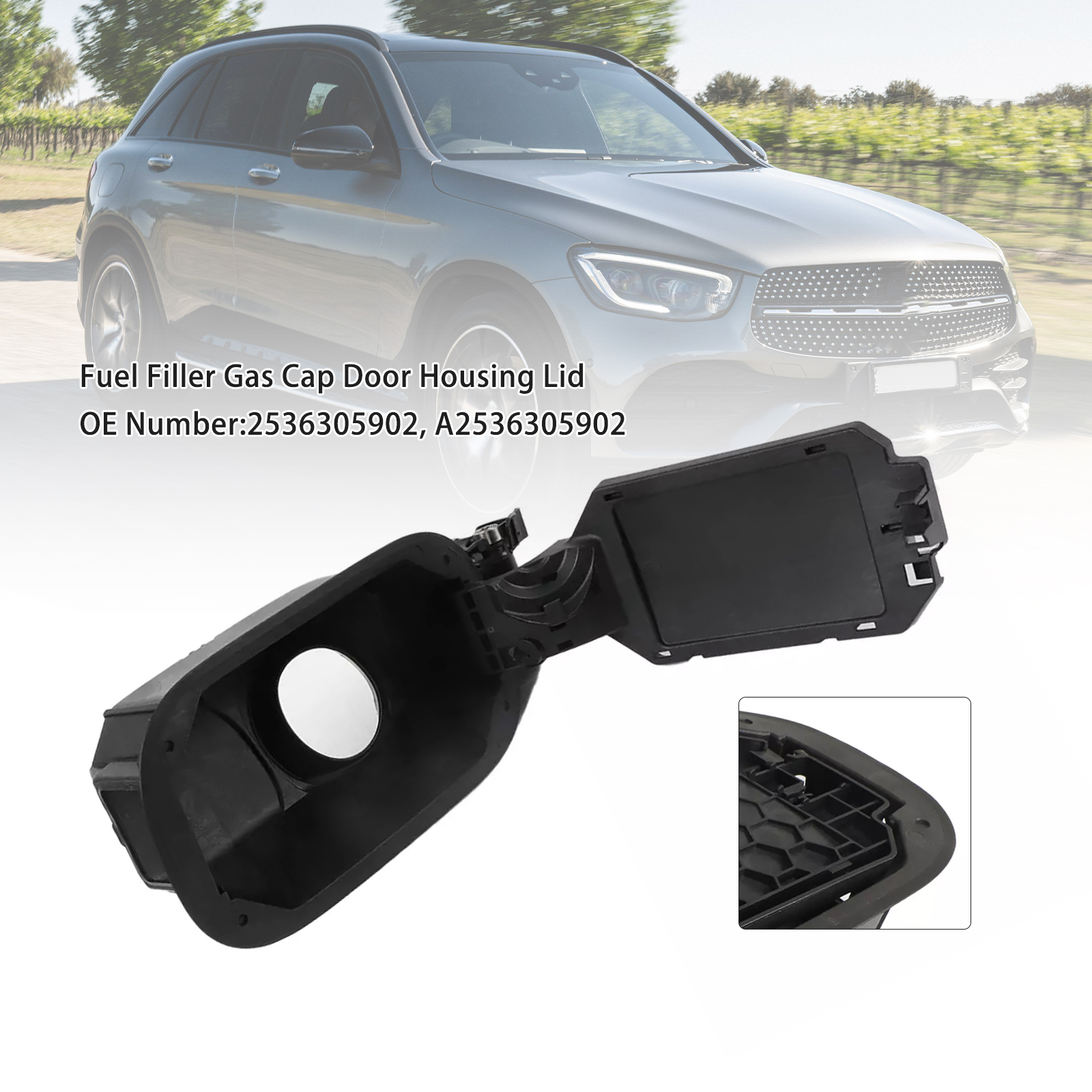 2017-2019 Mercedes-Benz GLC43 AMG Fuel Filler Gas Cap Door Housing Lid 2536305902 Generic 2017-2019 Mercedes-Benz GLC43 AMG Fuel Filler Gas Cap Door Housing Lid 2536305902 Generic