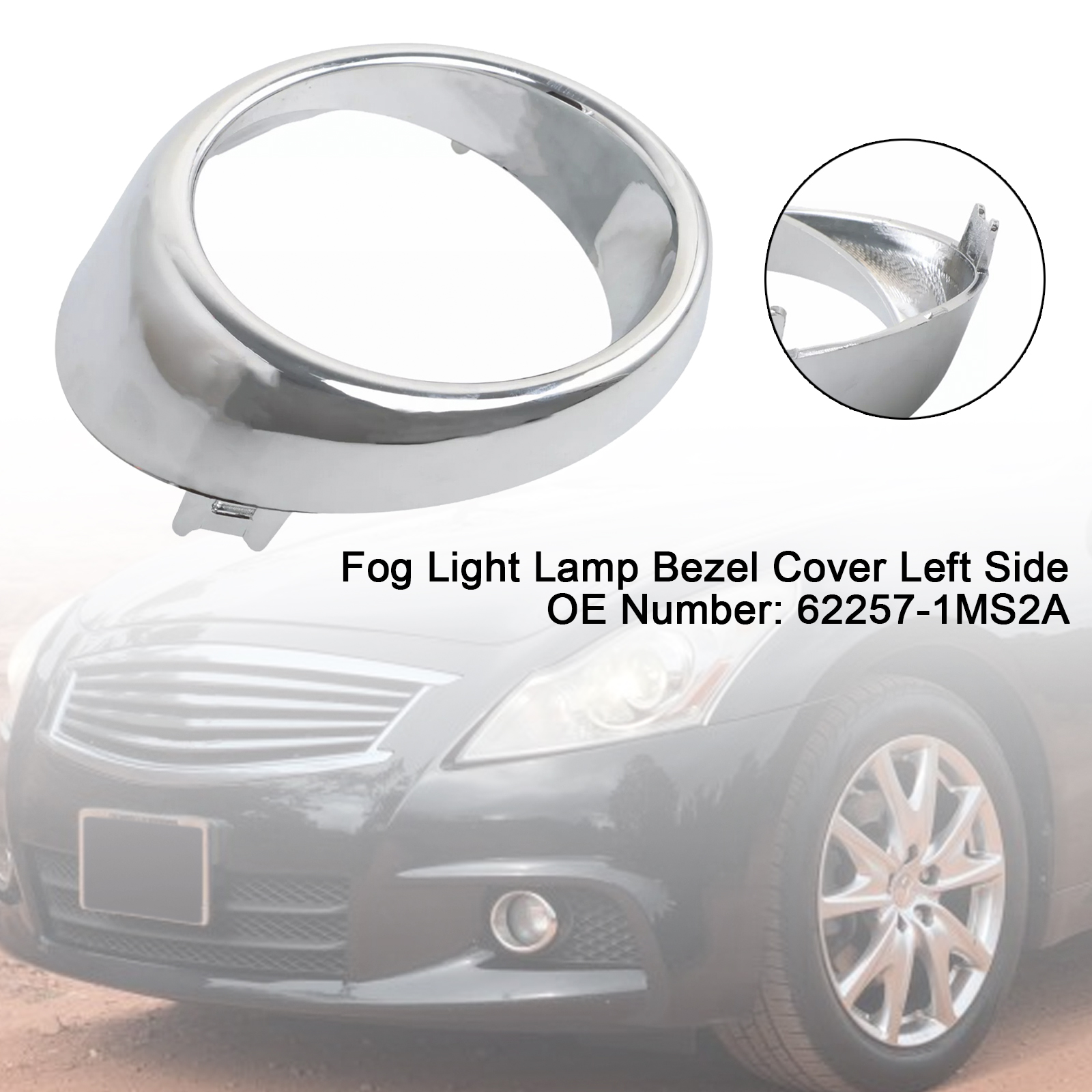 2014 Infiniti Q70 Fog Light Lamp Bezel Cover Left Side 62257-1MS2A Generic 2014 Infiniti Q70 Fog Light Lamp Bezel Cover Left Side 62257-1MS2A Generic