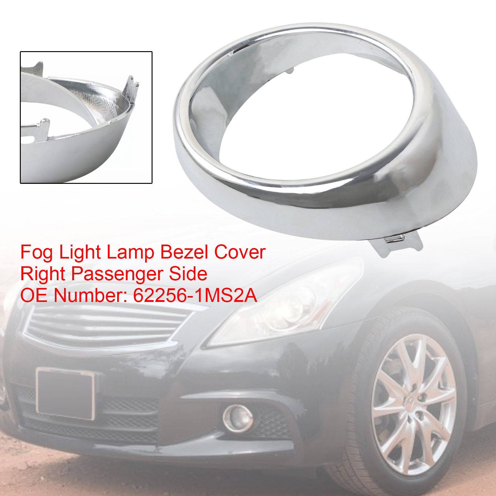 2011-2013 Infiniti G37 M56 M37 G25 Fog Light Lamp Bezel Cover Right Side 62256-1MS2A Generic 2011-2013 Infiniti G37 M56 M37 G25 Fog Light Lamp Bezel Cover Right Side 62256-1MS2A Generic