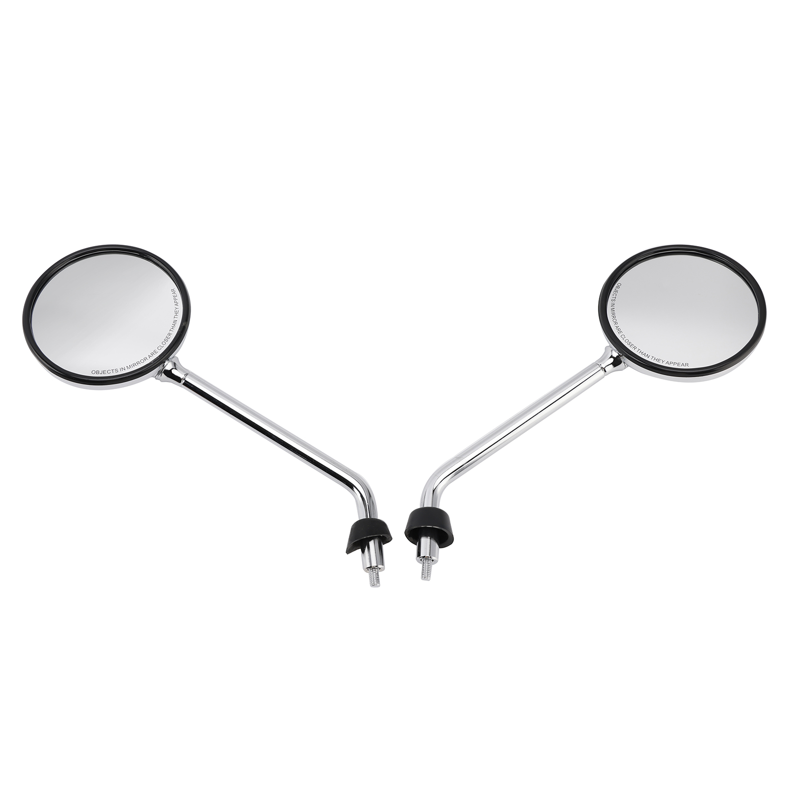 Chrome Rearview Mirror Set For Vespa LX 50 2T/4T & LX 125 & LX 150 2005-2013