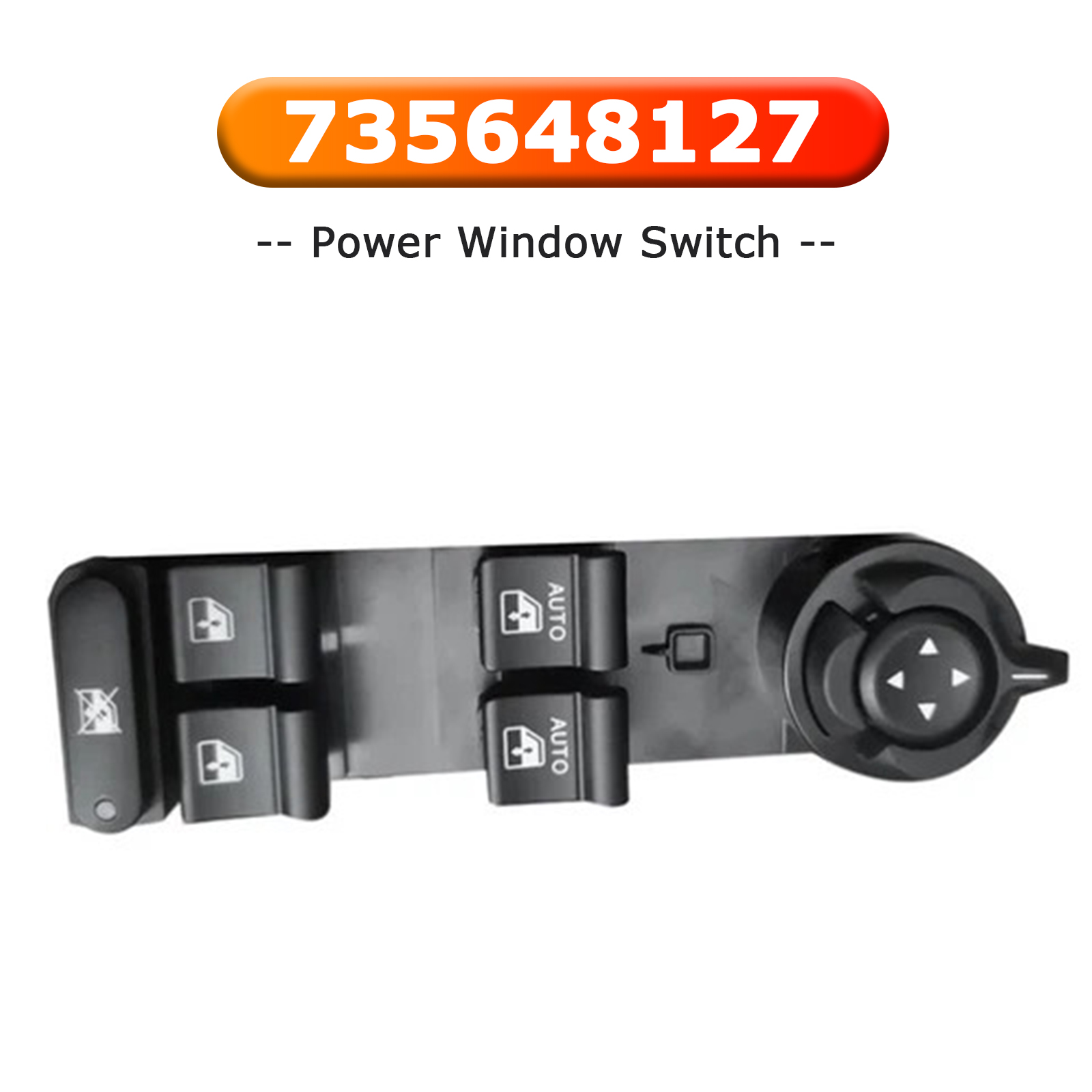 2016-2023 Jeep Liberty Power Window Switch LHD Driver Side 735648127 Generic 2016-2023 Jeep Liberty Power Window Switch LHD Driver Side 735648127 Generic