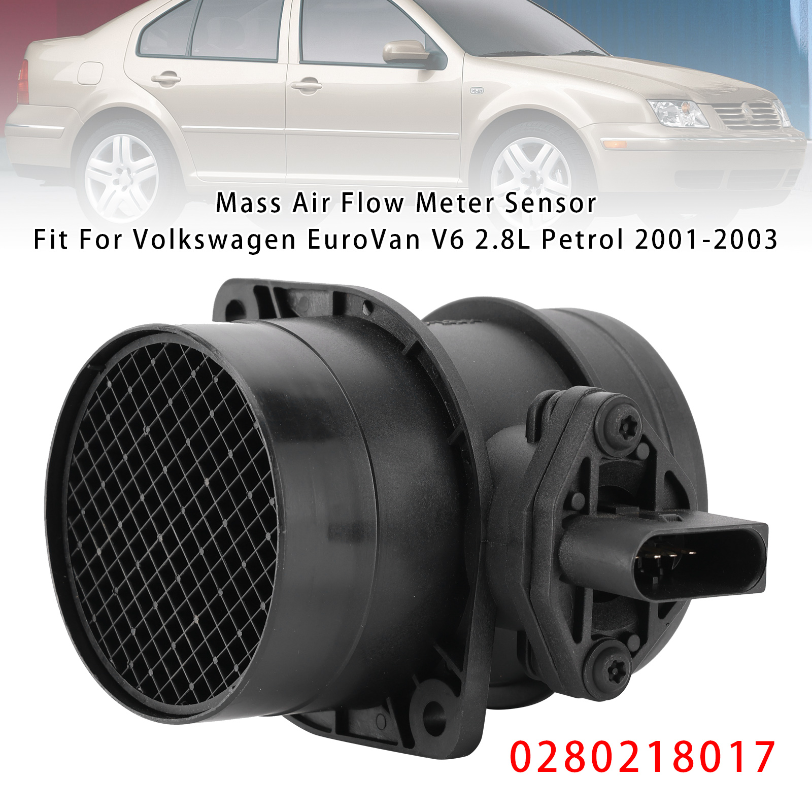 1999-2005 Volkswagen EuroVan Golf Jetta Mass Air Flow Meter Sensor 0280218017 Generic