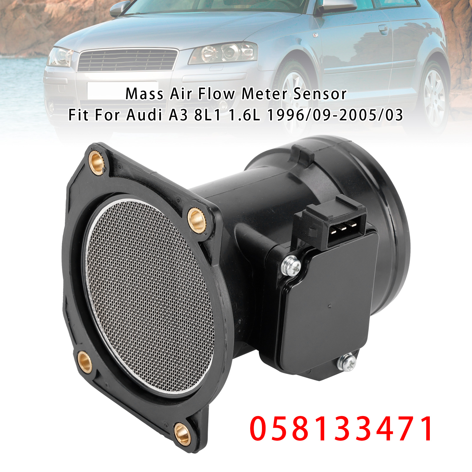 1996-2000 VW Passat 3B2/ Variant 3B5 Mass Air Flow Meter Sensor AFH60-10B Generic