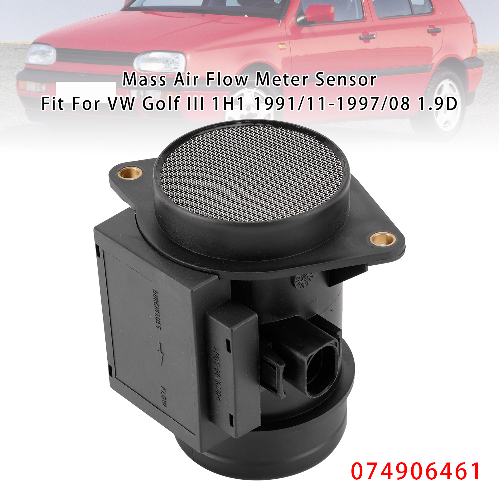 1993-2010 Audi A3 8L1 VW Golf IV Passat B5 Mass Air Flow Meter Sensor 074906461 Generic 1993-2010 Audi A3 8L1 VW Golf IV Passat B5 Mass Air Flow Meter Sensor 074906461 Generic