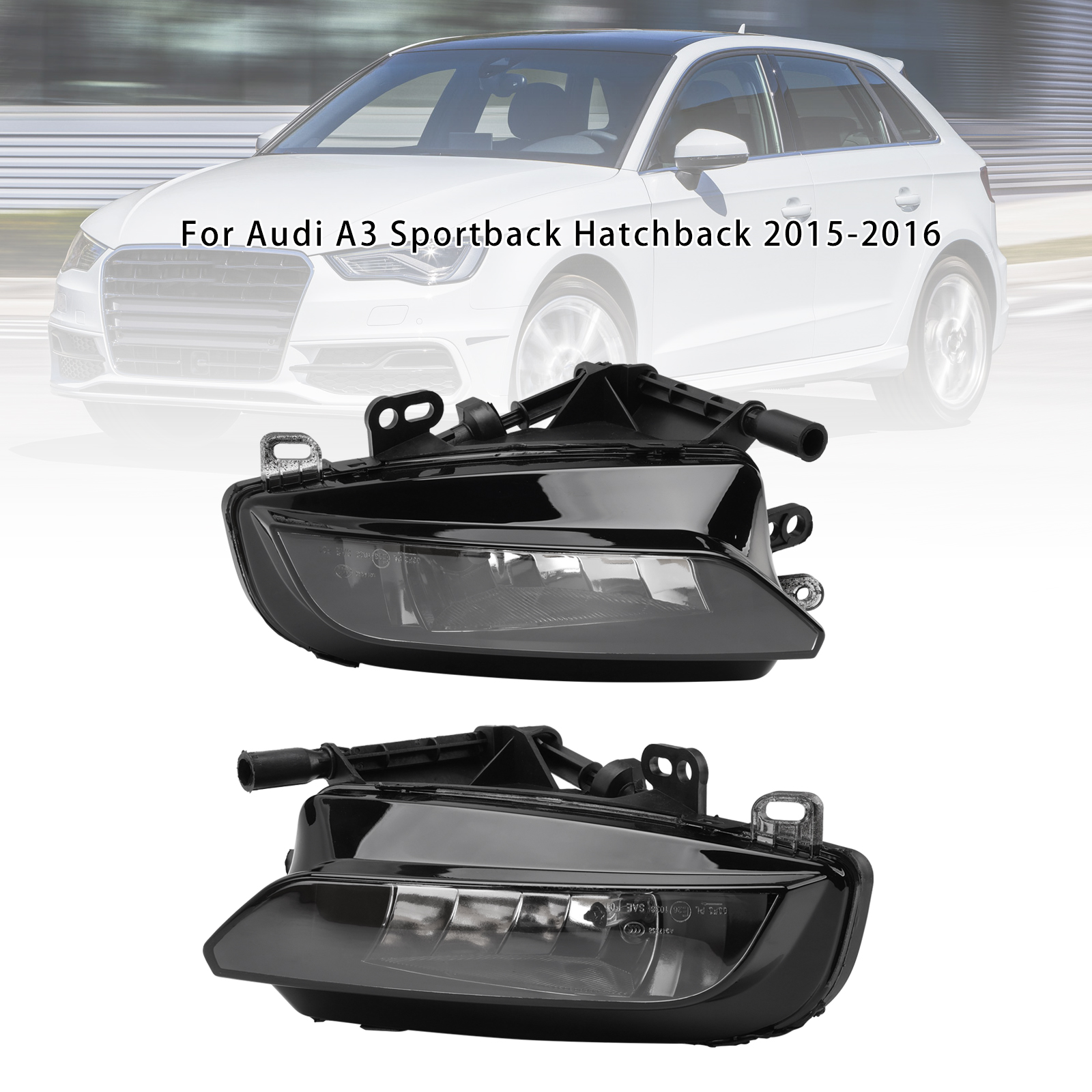 2015-2016 Audi A3 Sportback Hatchback 1 Pcs Front Left+Right Fog Light Lamps 8V0941699C 8V0941700C Black Generic 2015-2016 Audi A3 Sportback Hatchback 1 Pcs Front Left+Right Fog Light Lamps 8V0941699C 8V0941700C Black Generic