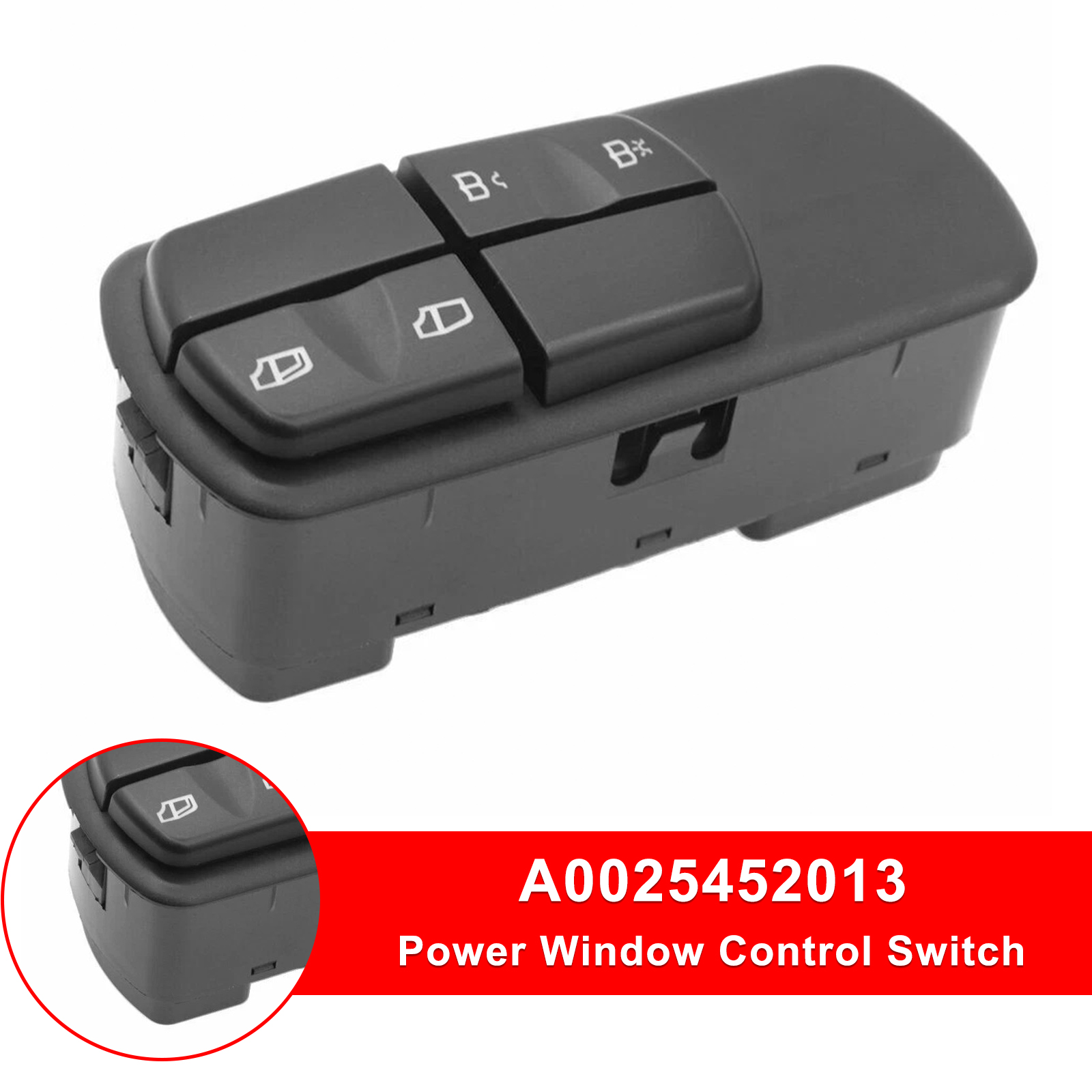 Mercedes-Benz Truck Power Window Control Lifter Master Switch A0025452013 Generic