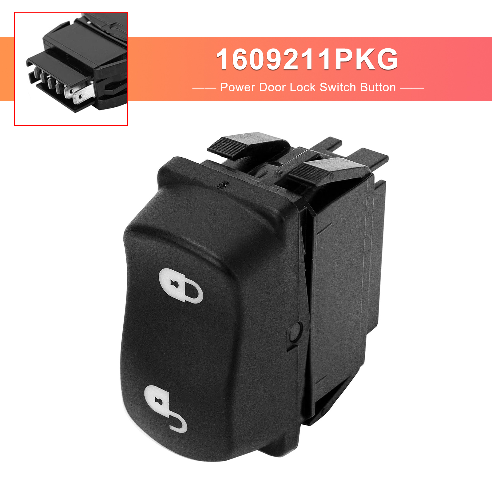 Peterbilt Truck Power Door Lock Switch Button 1609211PKG Generic