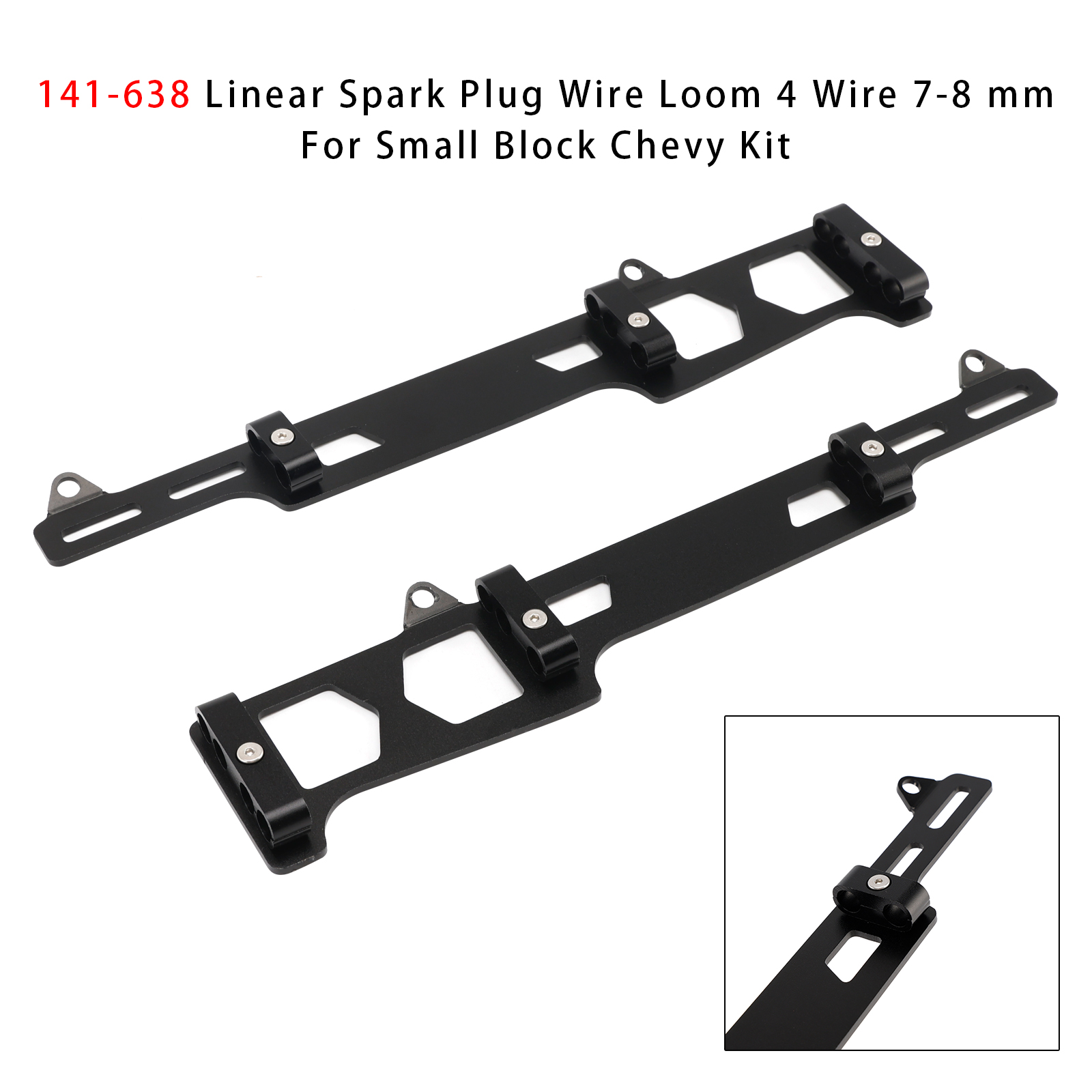 141-638 Linear Spark Plug Wire Loom 4 Wire 7-8 mm For Small Block Chevy Kit 141-638 Linear Spark Plug Wire Loom 4 Wire 7-8 mm For Small Block Chevy Kit