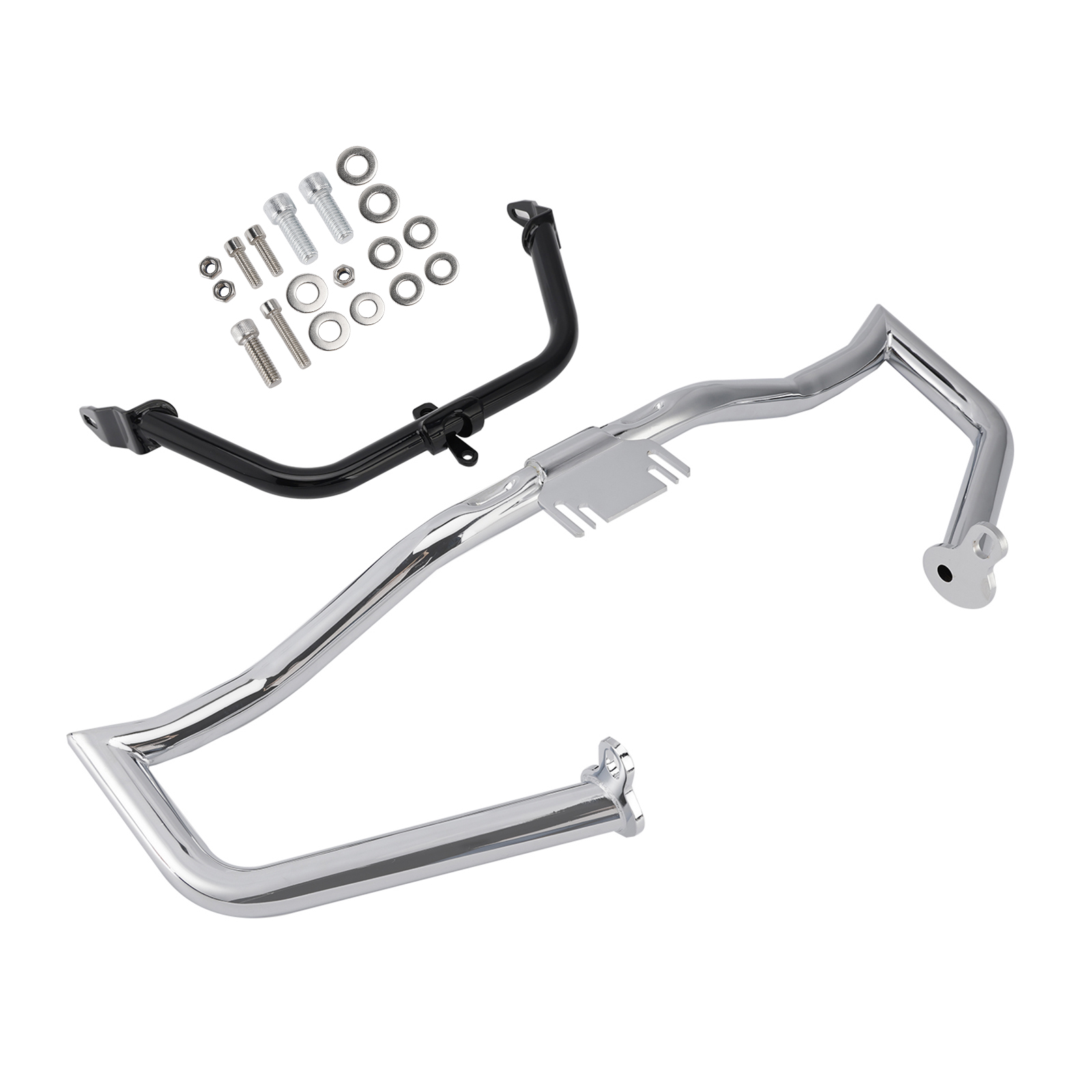 Engine Crash Bar Protector Fairing Bracket Set Chrome For Glide Flht Flhx