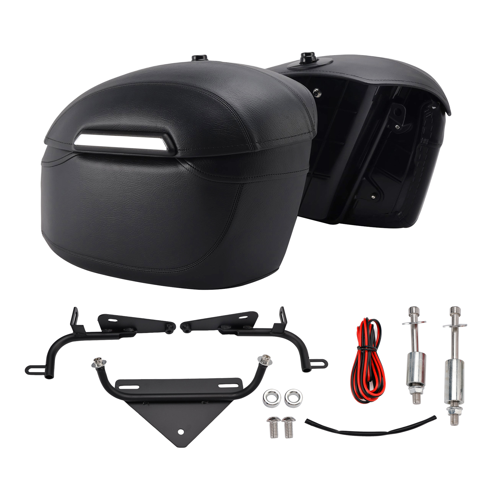 2004-2025 Sportster 883/1200 X48 Luggage Rack Side Saddle Bag Mount Bracket Black Generic