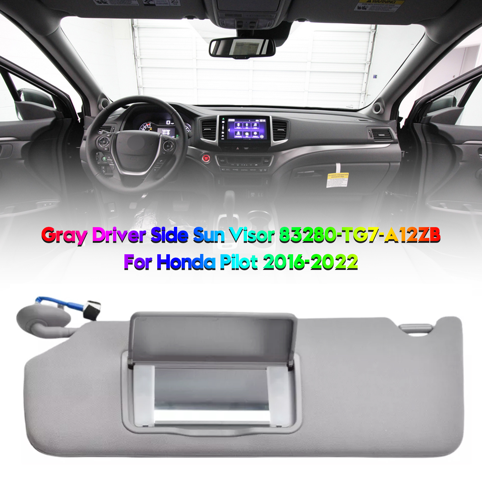 2017-2023HONDA Ridgeline Gray Driver Side Sun Visor 83280-TG7-A12ZB Generic