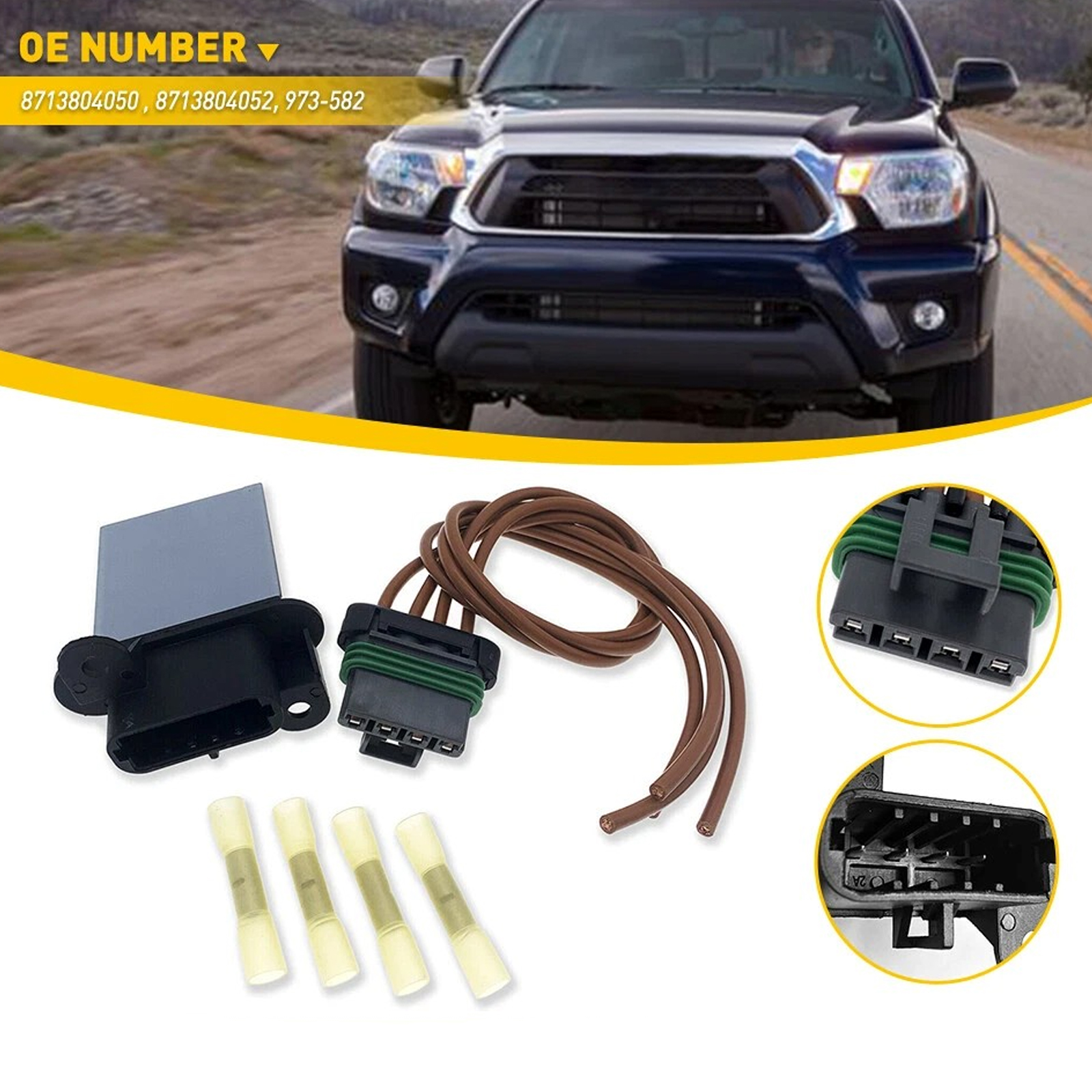 2005-2014 Toyota Tacoma Blower Motor Resistor Kit Harness w/ 8713804050 Generic 2005-2014 Toyota Tacoma Blower Motor Resistor Kit Harness w/ 8713804050 Generic