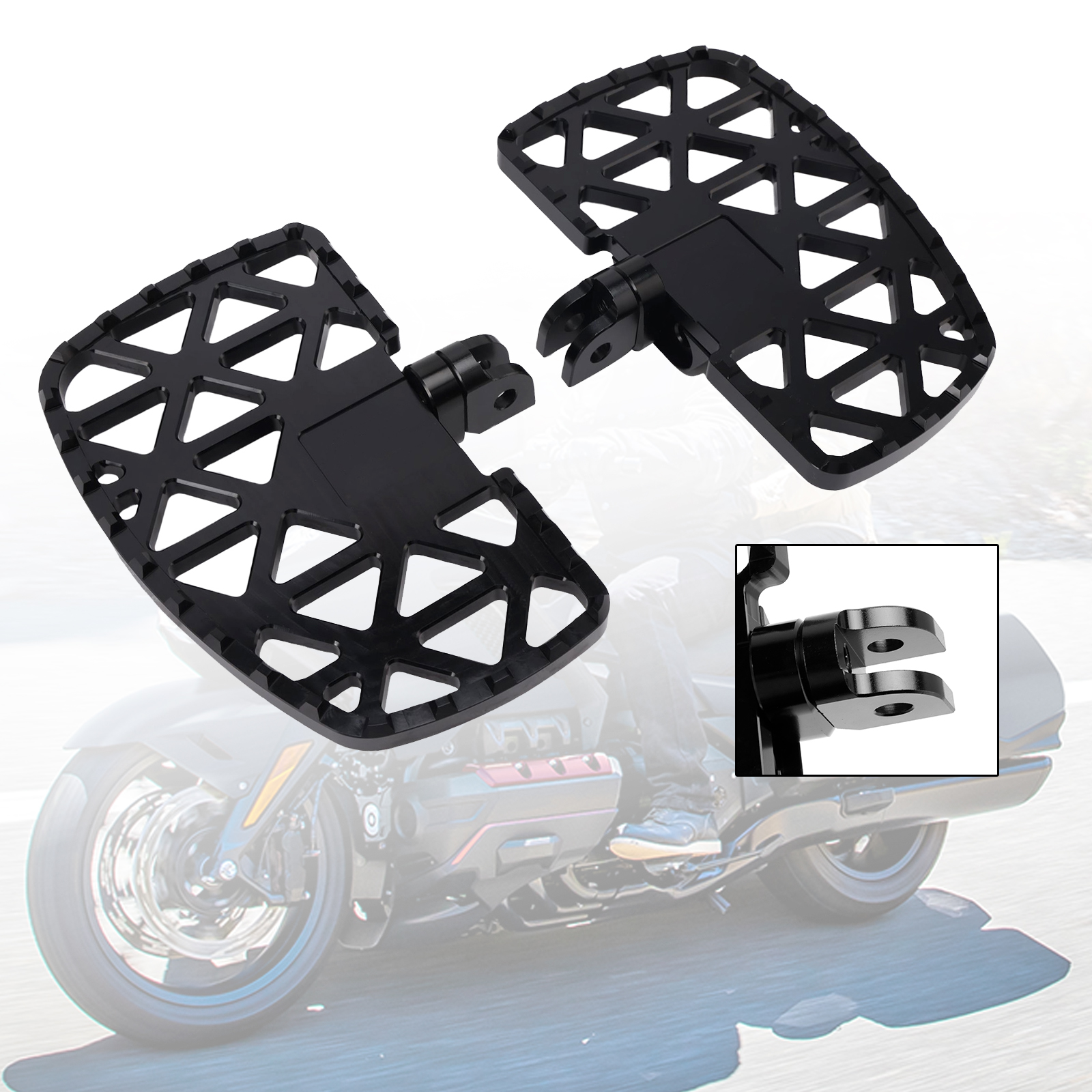 2001-2025 Honda GL1800 GOLDWING 1 pair Front Footpeg Aluminum Alloy Generic