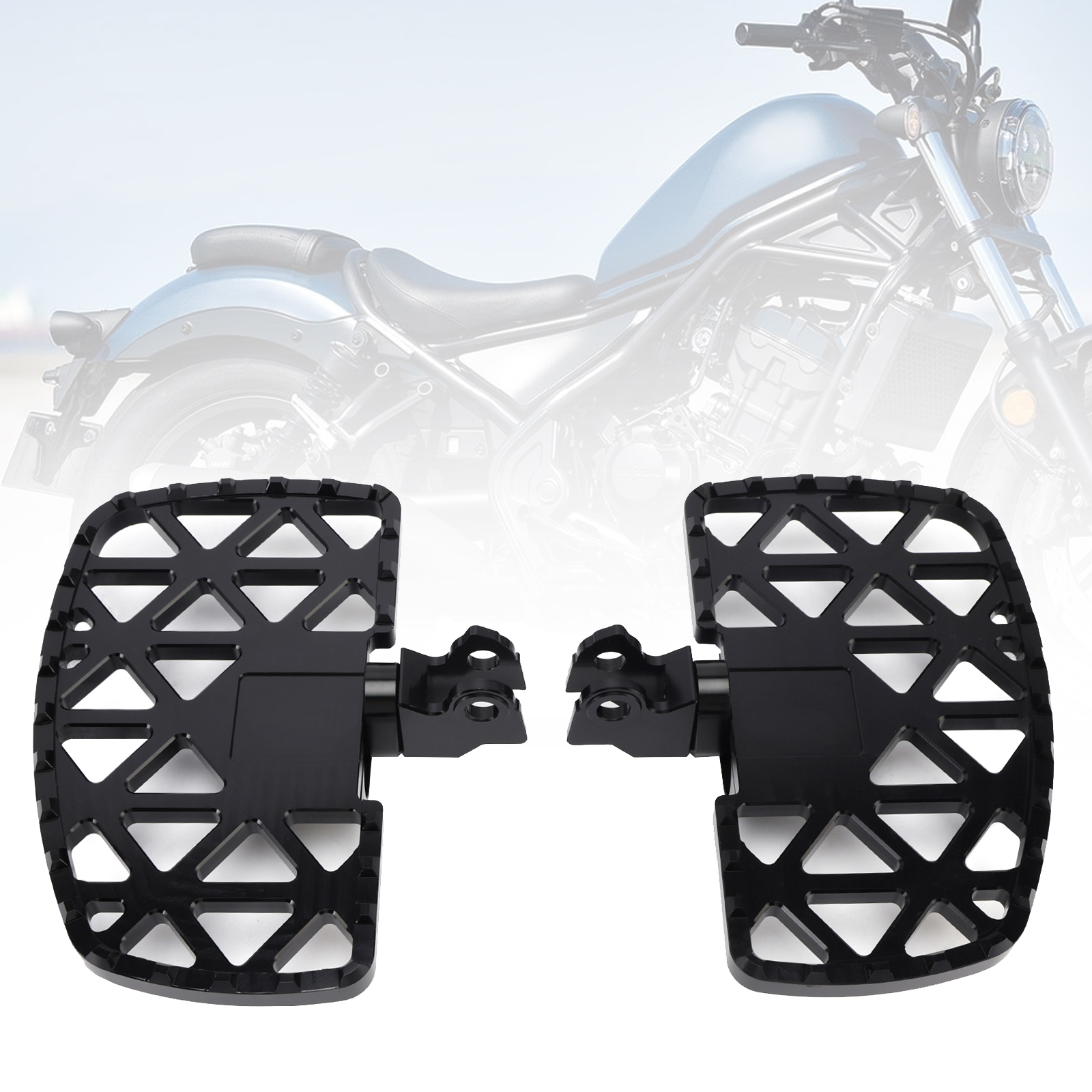 2017-2025 Honda Rebel 250 1 Pair Front Footpegs Aluminum Alloy Generic