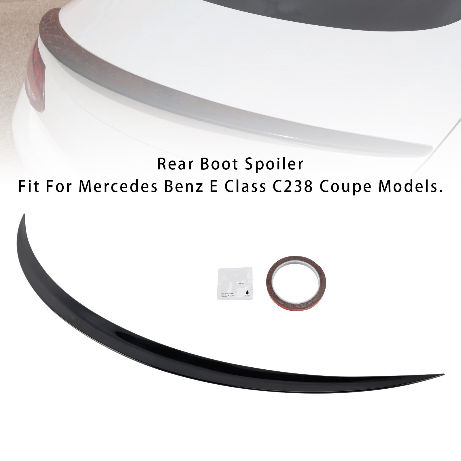 Mercedes Benz E Class C238 Coupe Models Rear Spoiler Gloss Black Generic