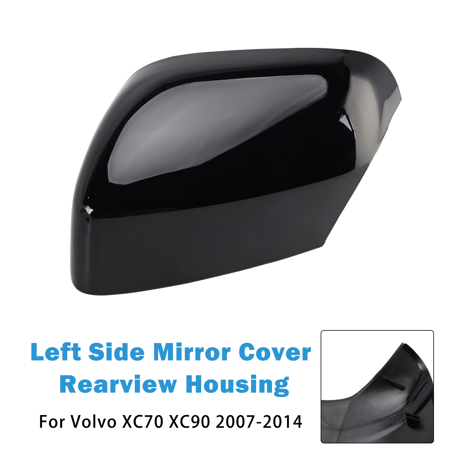 2007-2014 Volvo XC70 XC90 Left Side Mirror Cover Rearview Housing Black Generic 2007-2014 Volvo XC70 XC90 Left Side Mirror Cover Rearview Housing Black Generic