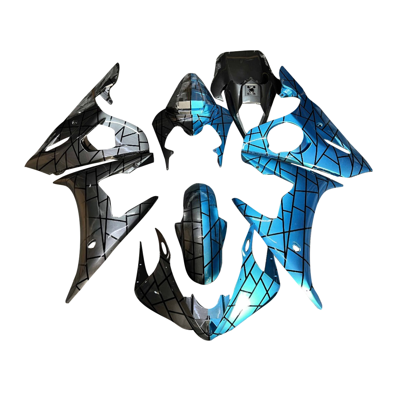 Yamaha YZF-R6 2003-2004 R6S 2006-2009 Fairing Kit Bodywork Plastic ABS Generic#173