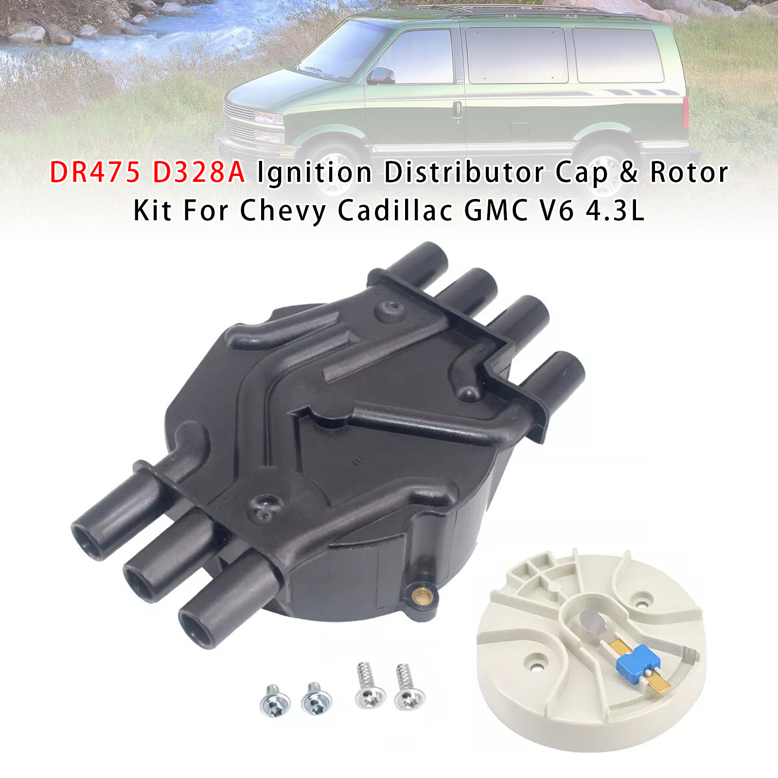 1996-2007 Gmc Safari Savana Sierra Ignition Distributor Cap & Rotor Kit DR475 D328A Generic