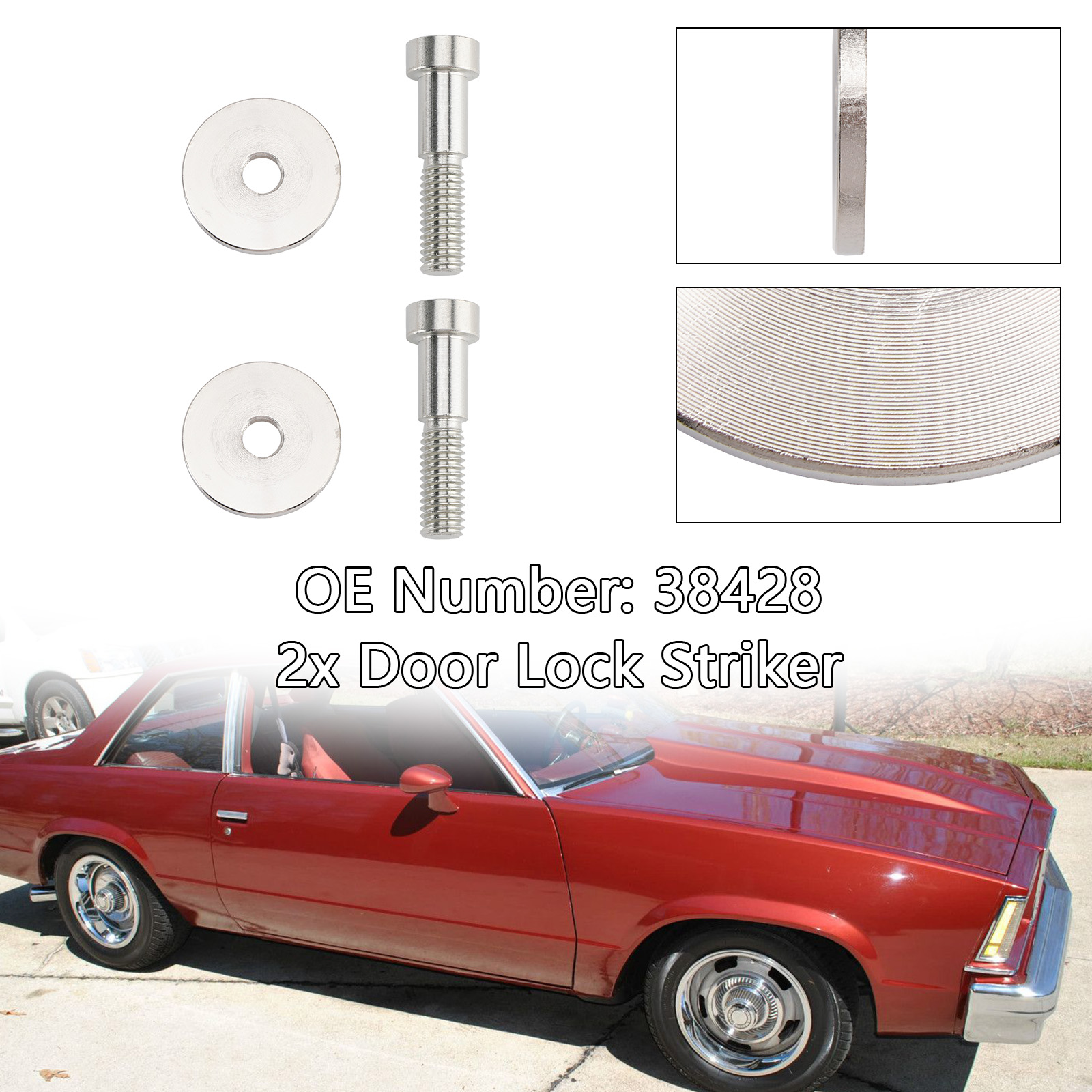 1971-1989 Pontiac Safari Bonneville Catalina LeMans 2x Door Lock Striker 38428 Generic