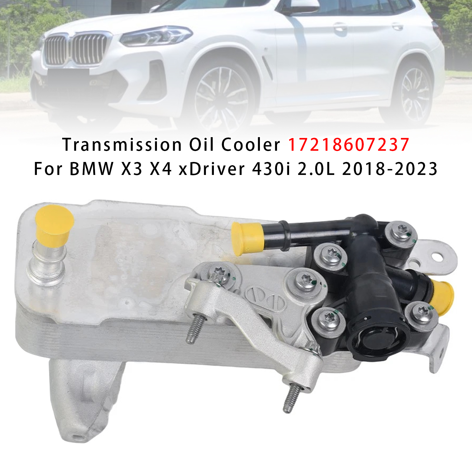 2018-2023 BMW X3 X4 xDriver 430i 2.0L Transmission Oil Cooler 17218514515 17218607237 Generic