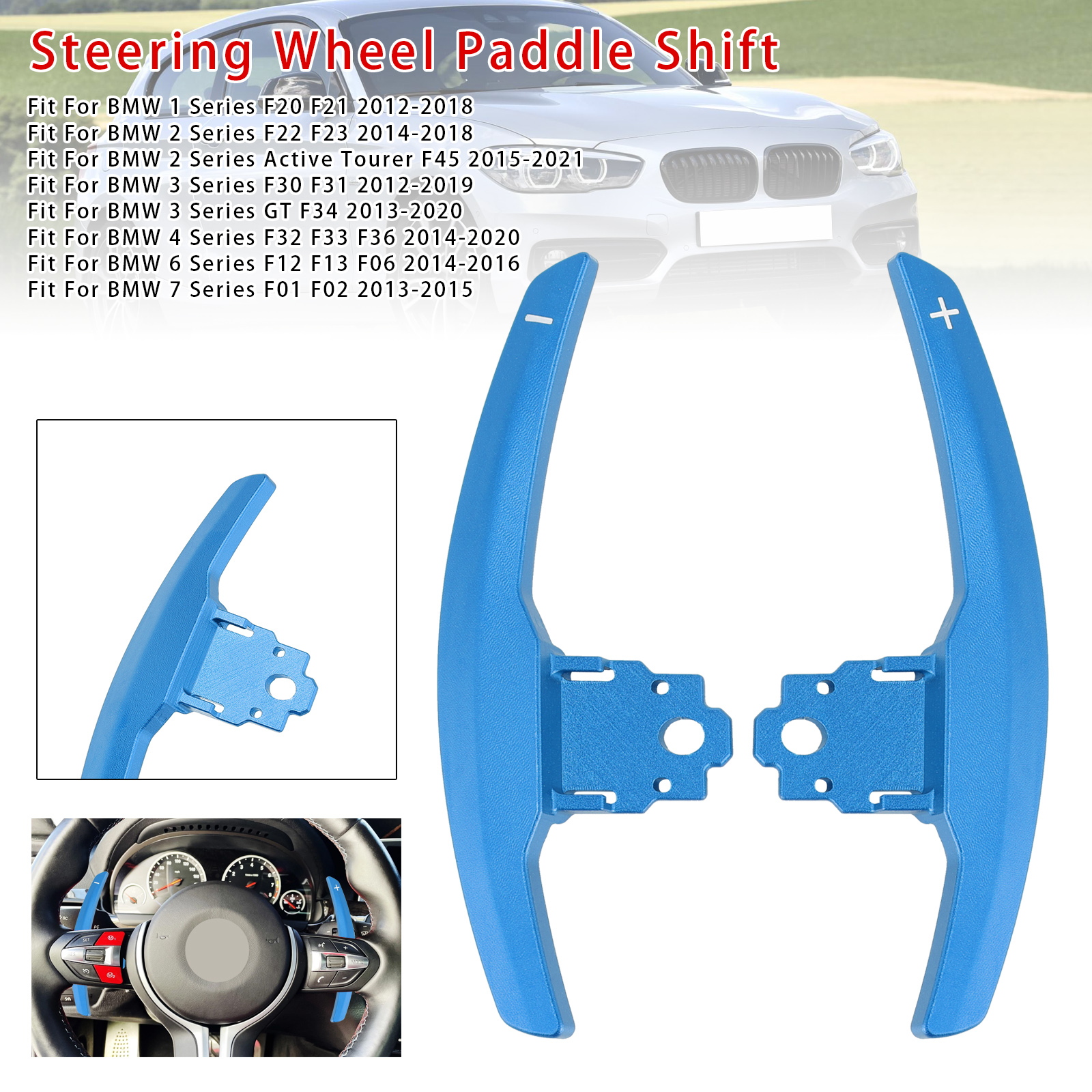 2014-2021 BMW i3 i8 Paddle Shifter Extension Blue Generic
