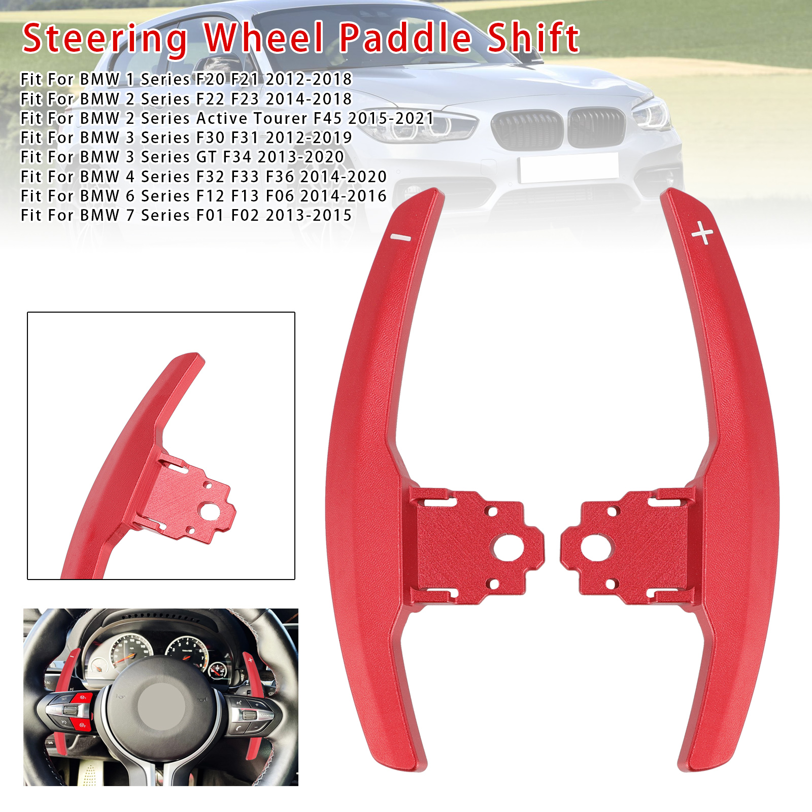 2014-2020 BMW F87 F80 F82 Paddle Shifter Extension Red Generic