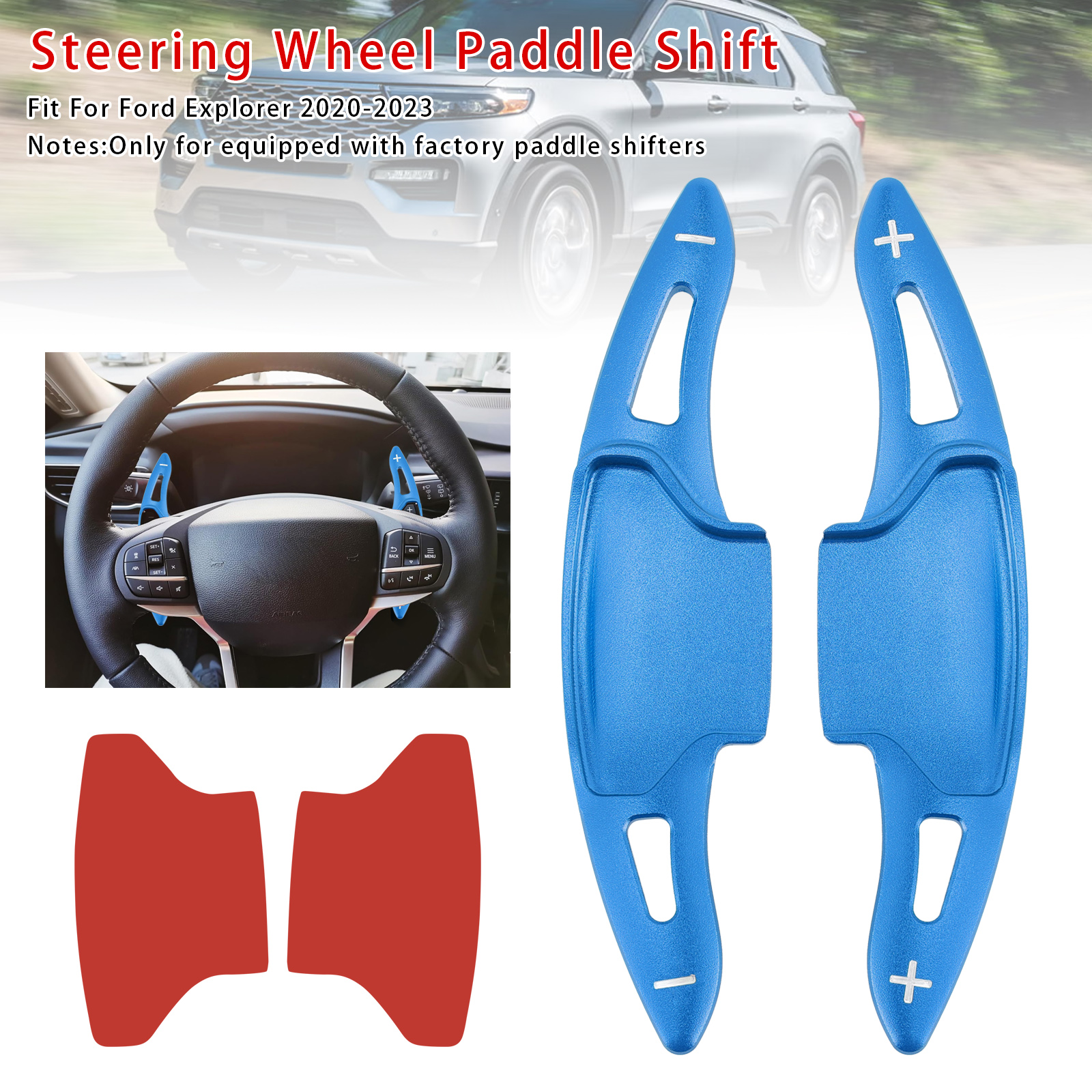 2017-2024 Lincoln Continental Navigator Corsair Steering Wheel Paddle Shifter Extension Aluminium Blue Generic