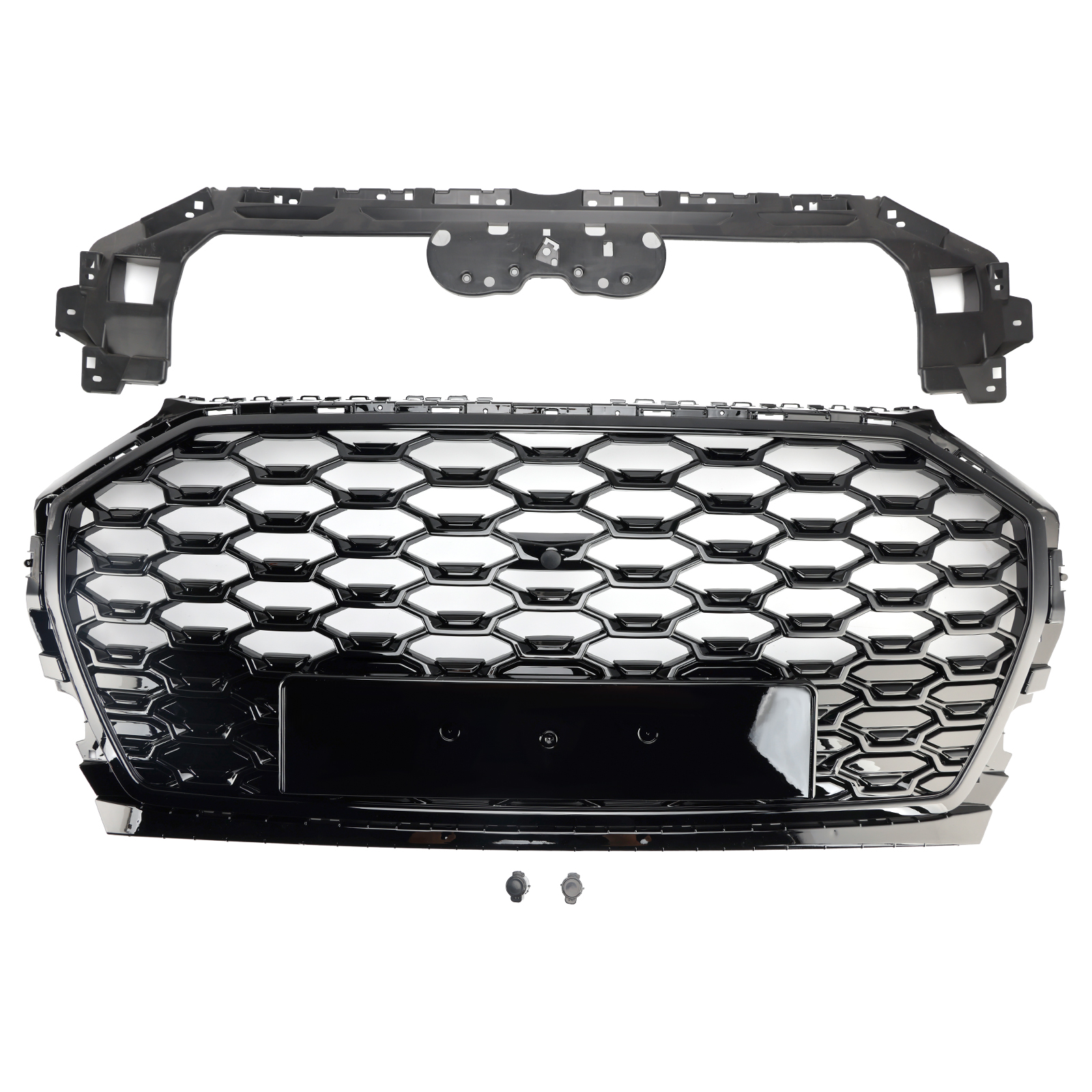 2021-2025 Audi Q5 SQ5 S-Line Grill & Fog Light Cover Gloss Black Generic