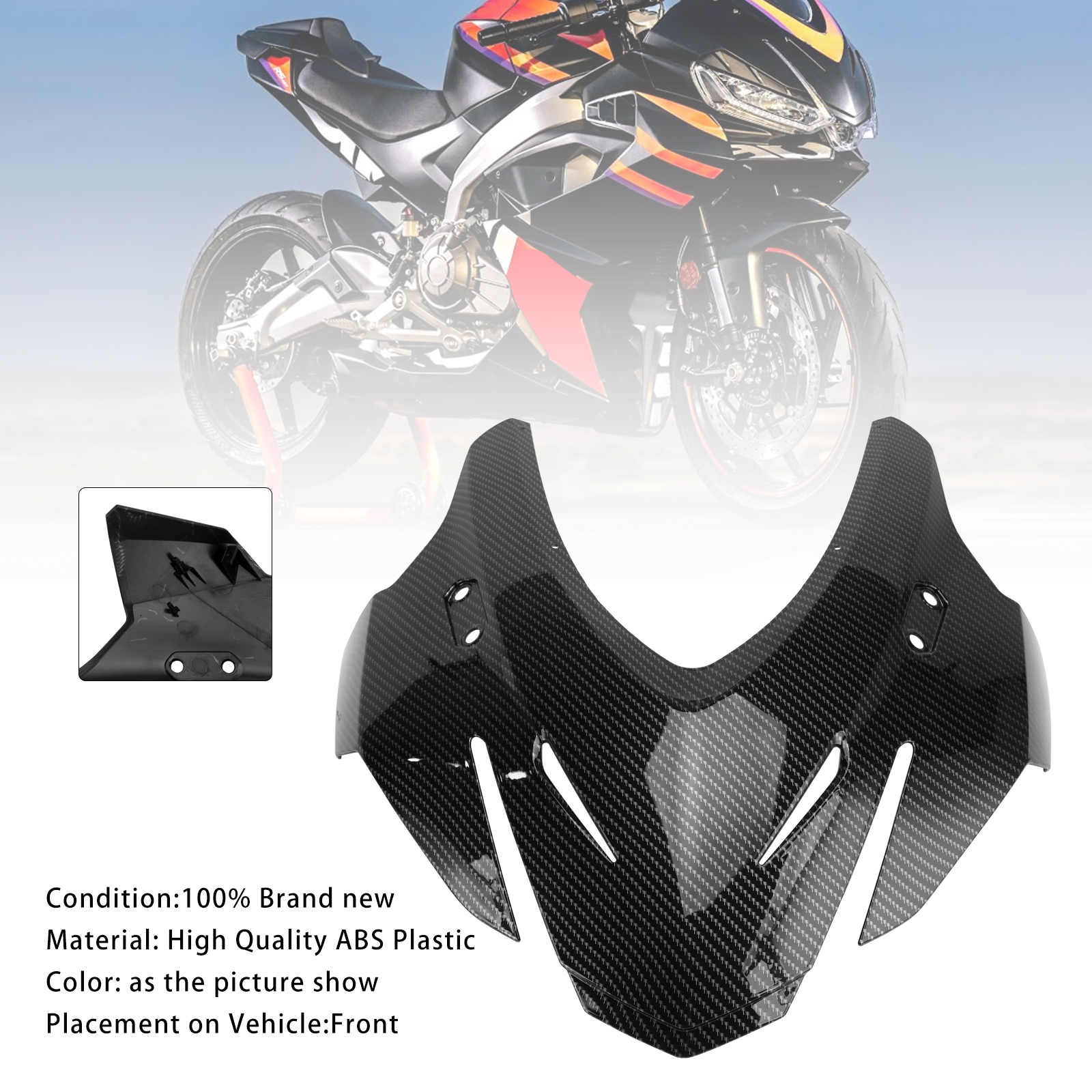 2024-2025 Aprilia RS457 Headlight Fairing Windshield Cover Carbon Generic