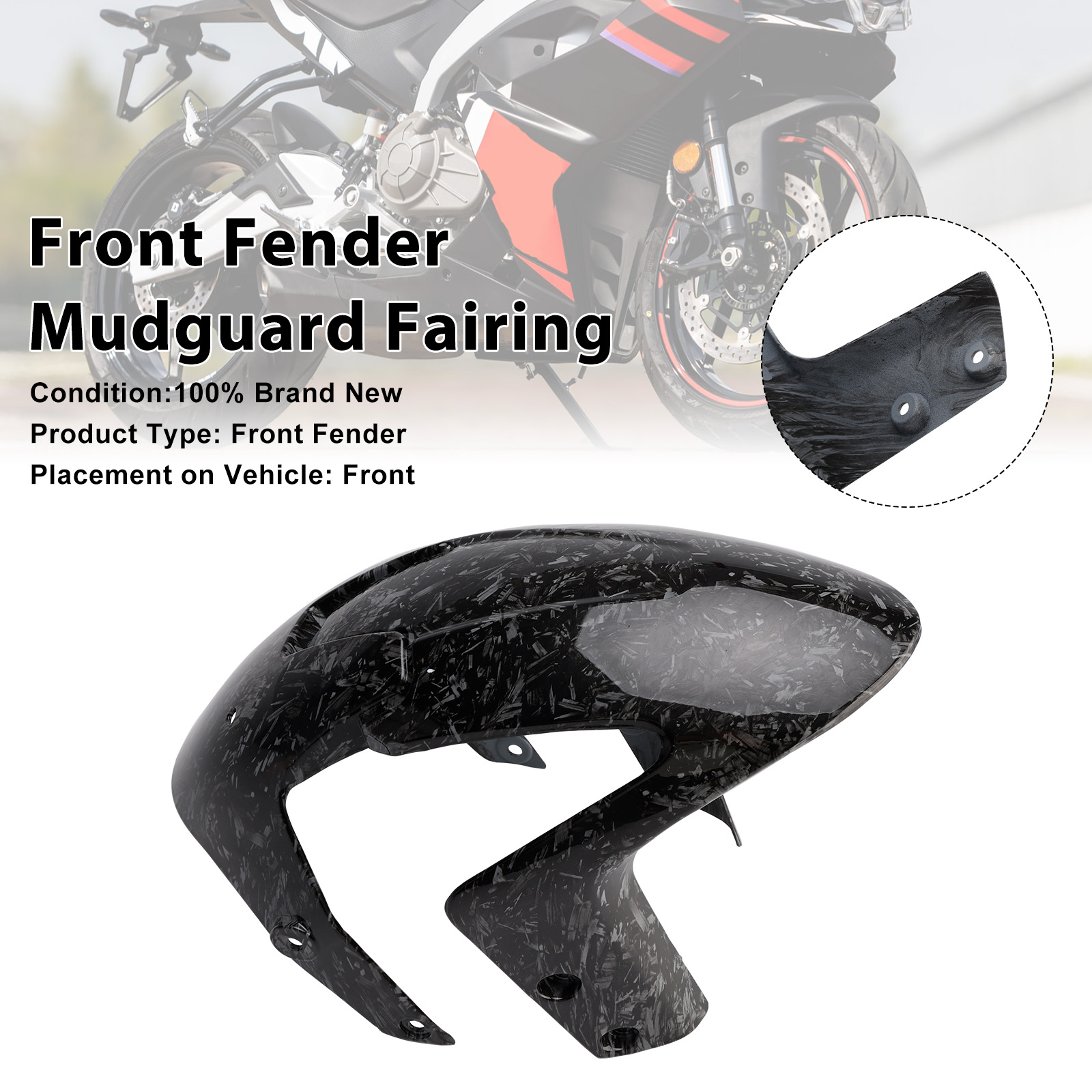 2024-2025 Aprilia RS457 Front Fender Mudguard Fairing Forge Generic