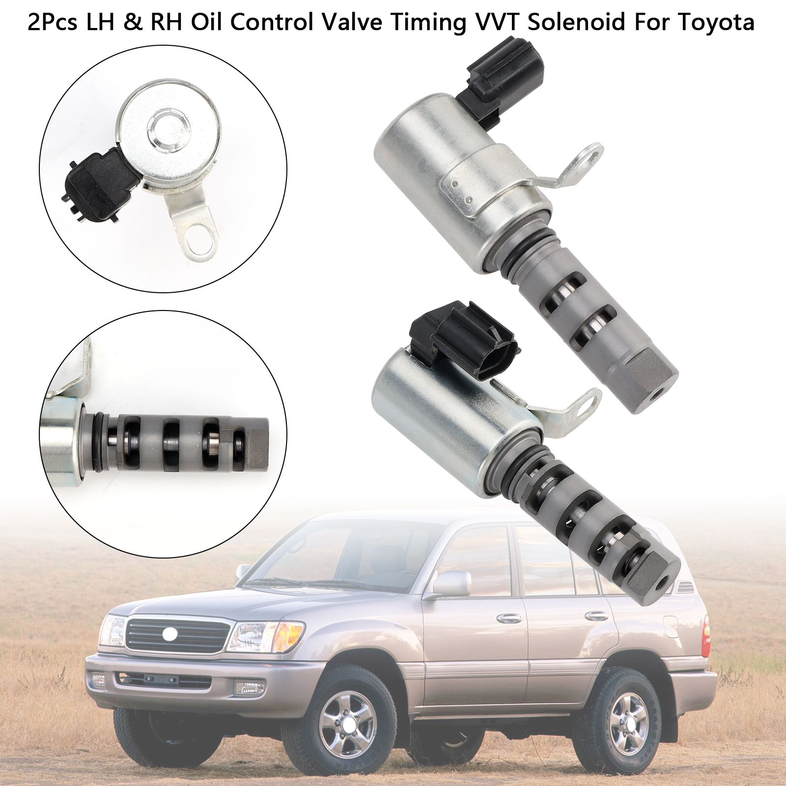 1998-2007 LEXUS LS400 LS430 LX470 2Pcs LH & RH Oil Control Valve Timing VVT Solenoid 15330-0F010 15340-0F010 Generic