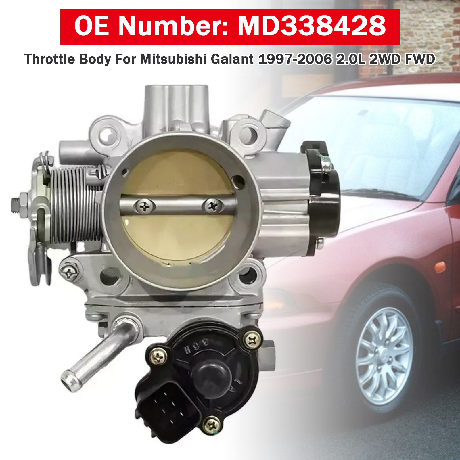 1997-2006 Mitsubishi Galant 2.0L 2WD FWD Throttle Body MD338428 Generic
