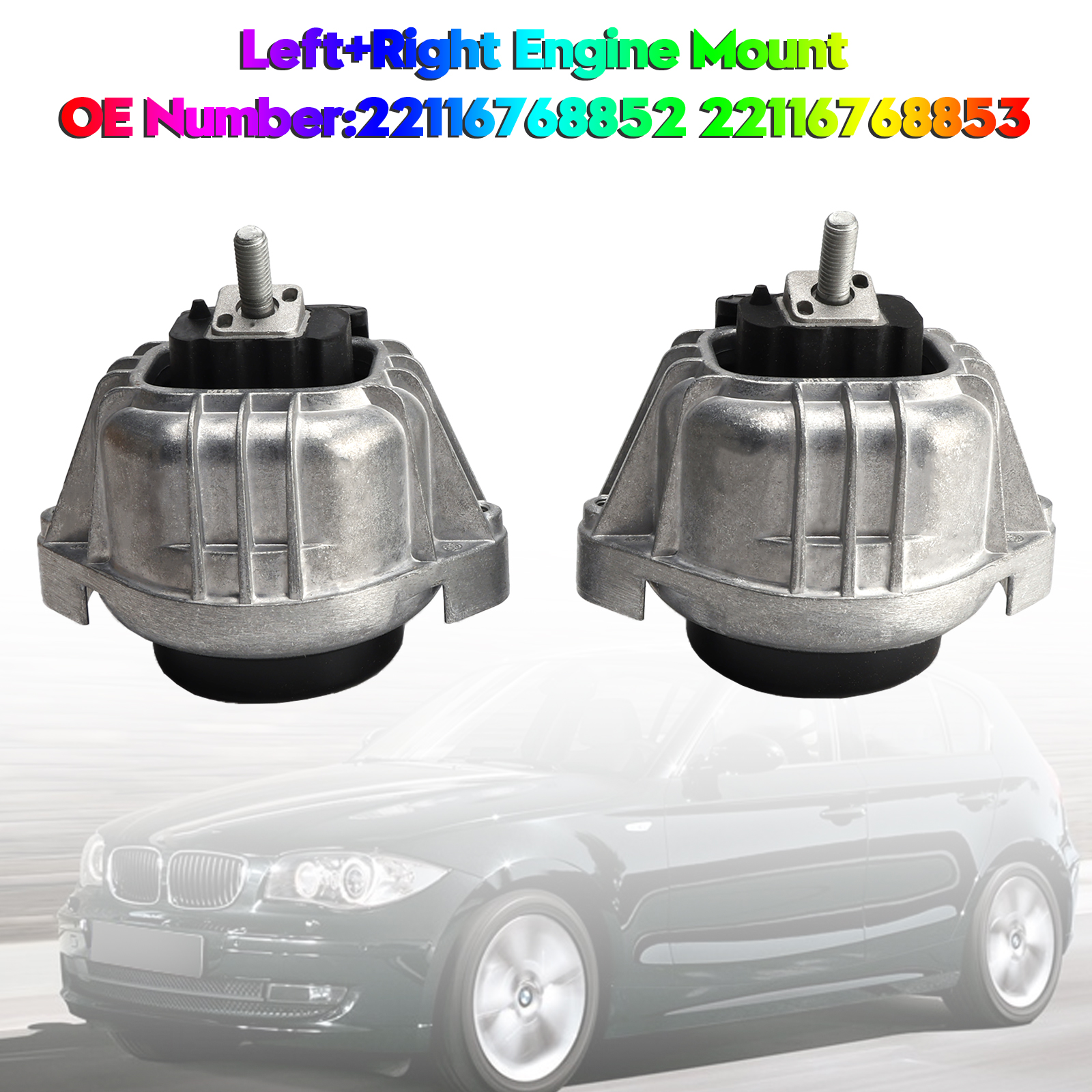 BMW X1 Z4 Roadster E84 E89 2x Left+Right Engine Mount 22116768852 22116768853 Generic