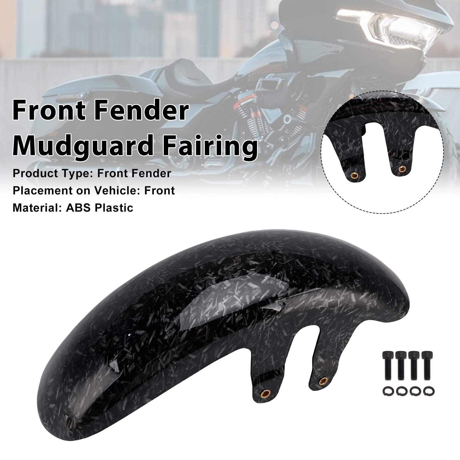 2023-2025 Harley Touring CVO Road Glide/ Street Glide Front Fender Mudguard Fairing Forge Generic