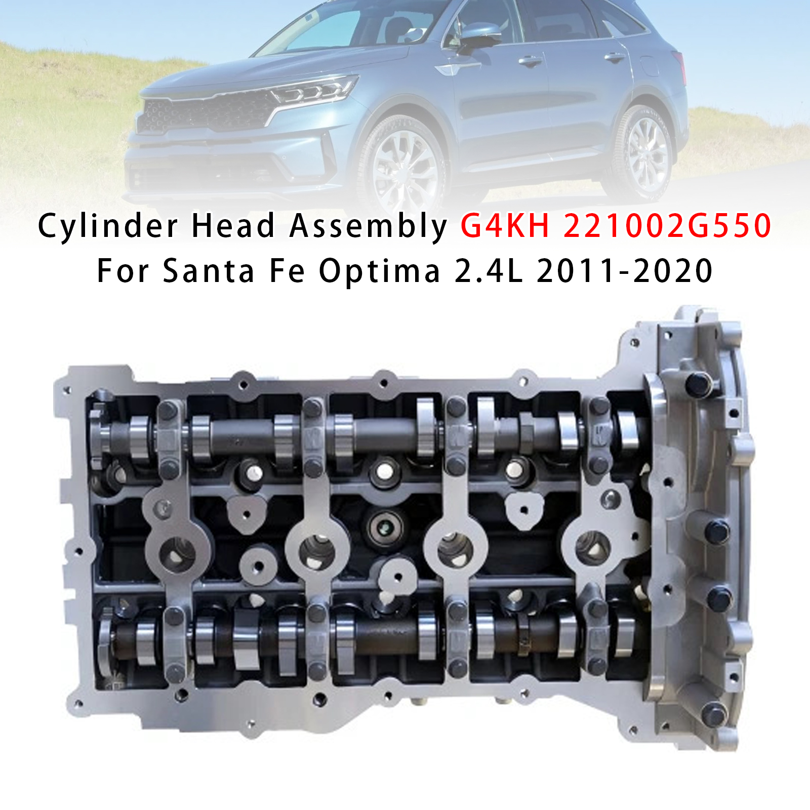 2011-2020 Kia Sorento Optima Sportage 4-Door 2.4L Cylinder Head Assembly G4KH 221002G550 Generic