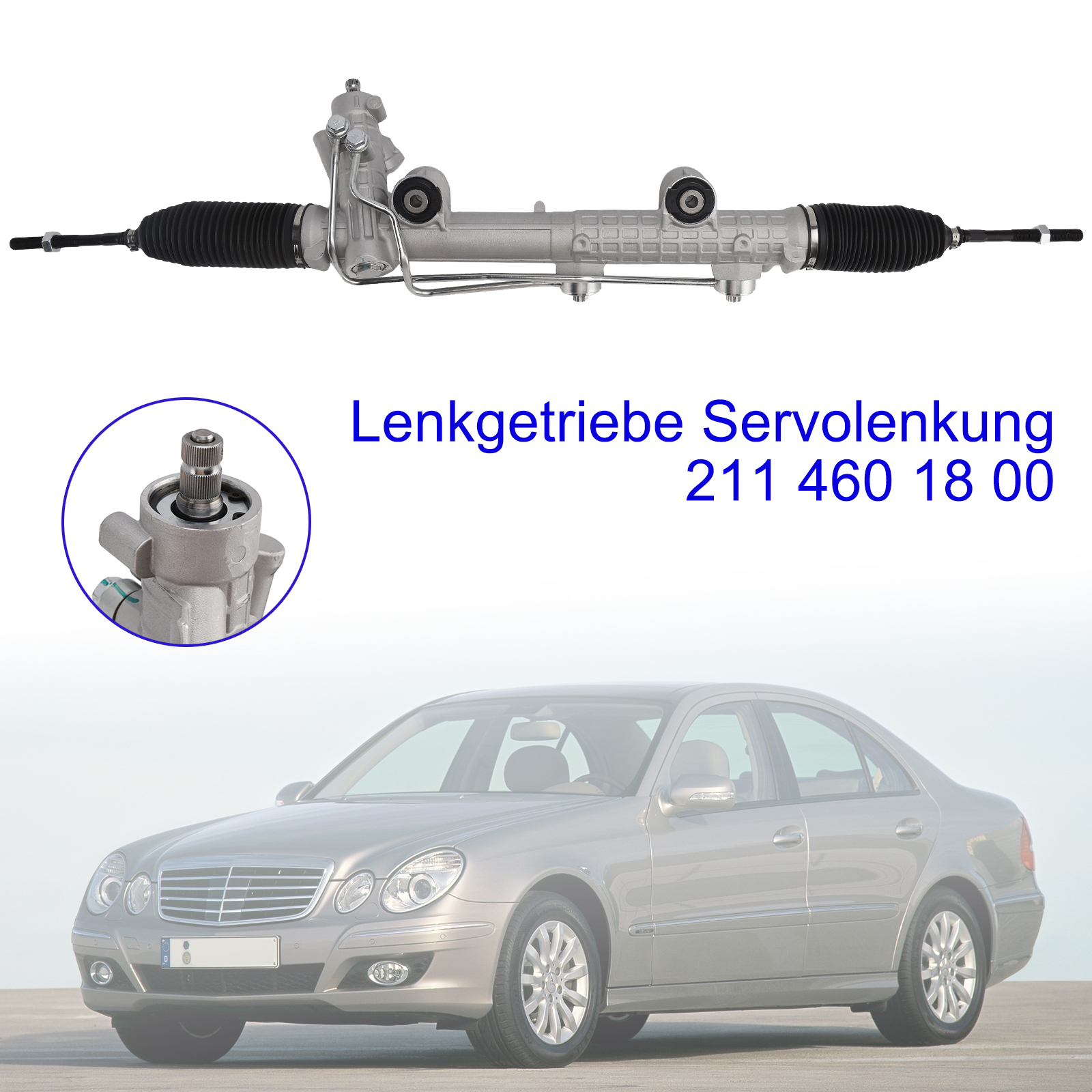 2003-2009 Mercedes-Benz W211 E320 E350 E500 Power Steering Rack and Pinion Assembly 2114601800 Generic