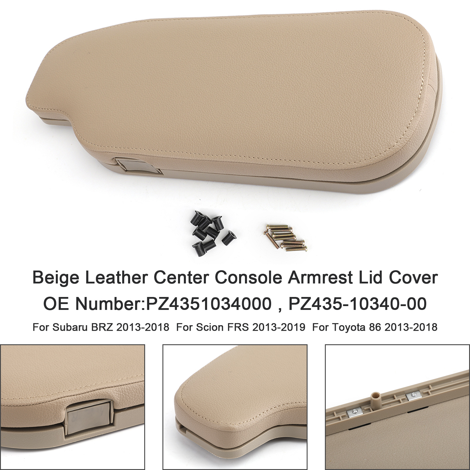 2013-2018 Subaru BRZ Console Armrest lid Beige PZ4351034000 Generic