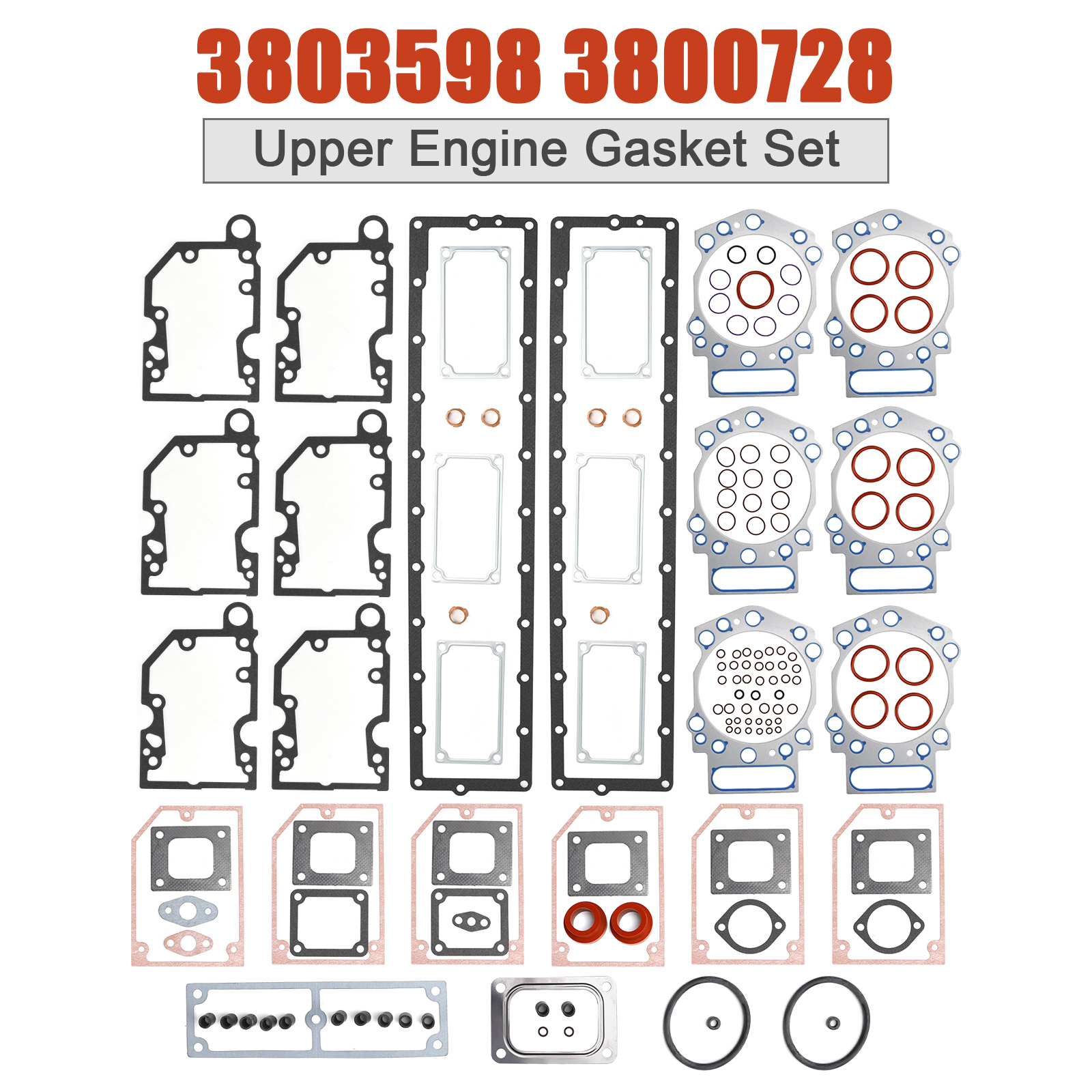Cummins KTA19 KTTA19 Upper Engine Gasket 3803598 3800728 Generic