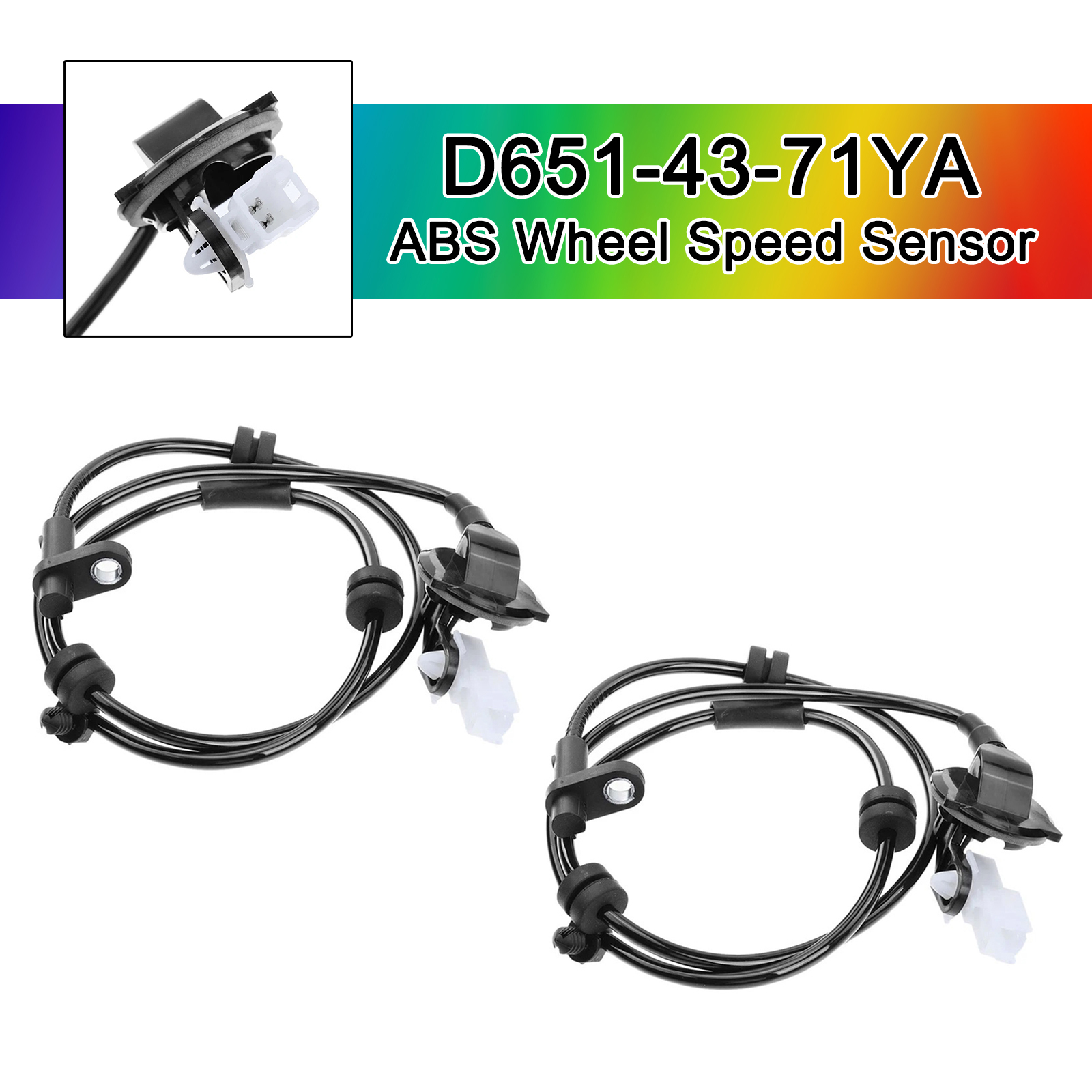 2007-2014 Mazda 2 DE DH Rear Left+Right ABS Wheel Speed Sensor D651-43-71YA Generic