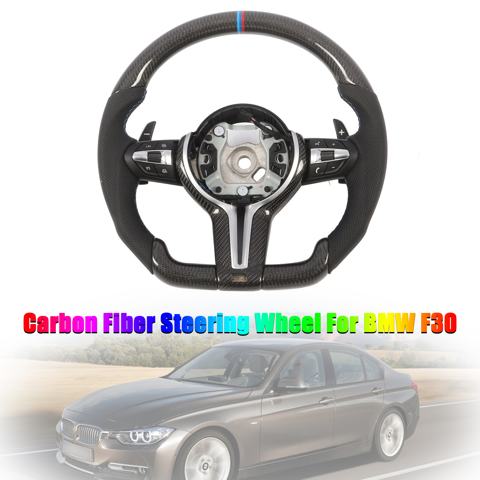 BMW F30 F31 F32 F33 F34 F36 F22 M2 M3 M4 Carbon Fiber Steering Wheel Generic