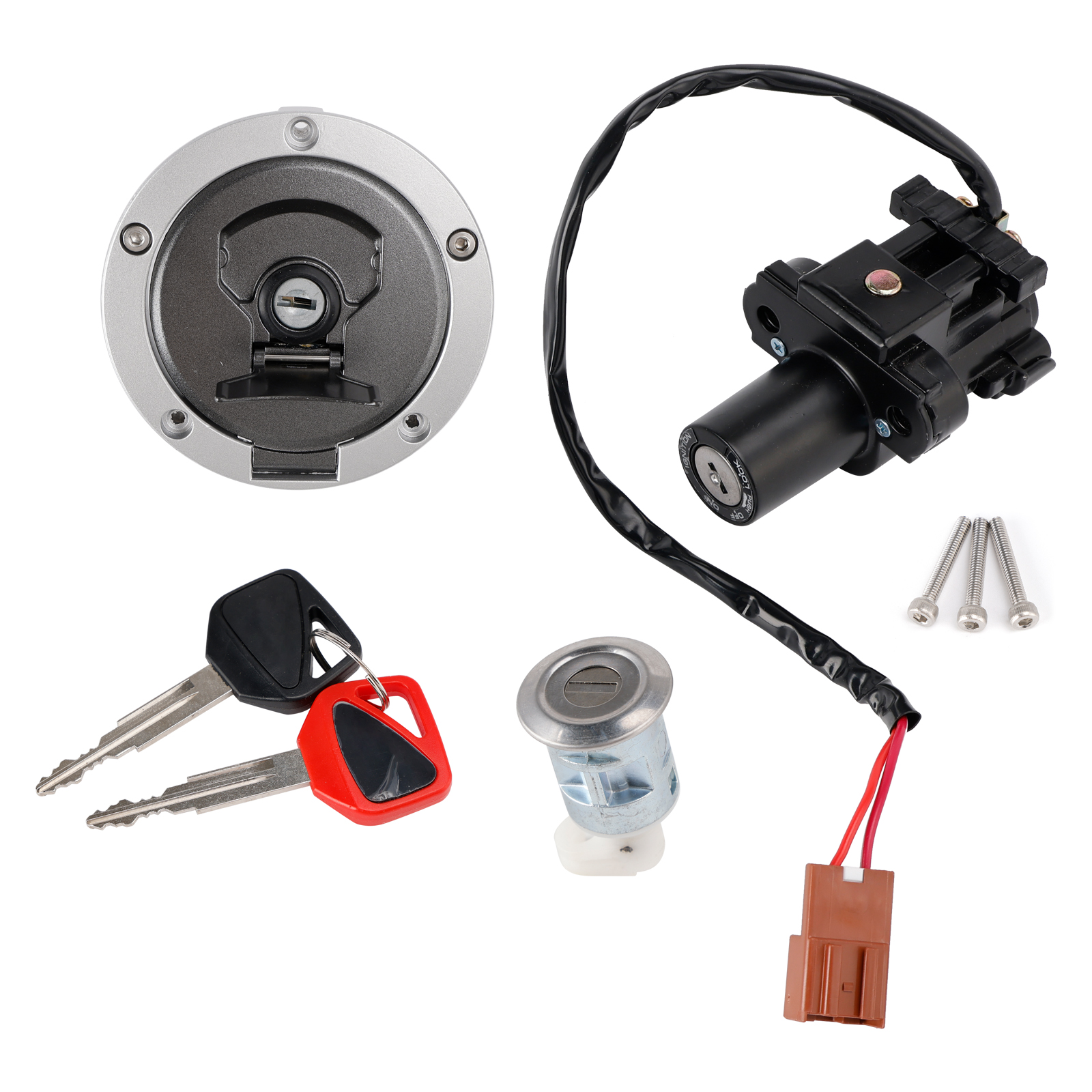 2021-2023 2025 Honda CRF1100A AC Ignition Switch Lock Set, Gas cap, Seat Lock, w/Keys 35010-MKS-A01 Generic