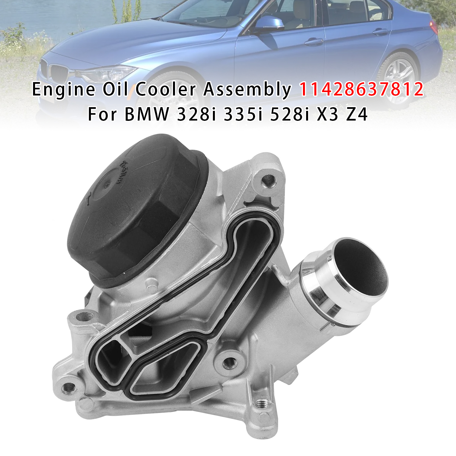2010-2015 BMW X1 Engine Oil Cooler Assembly 11428637812 Generic