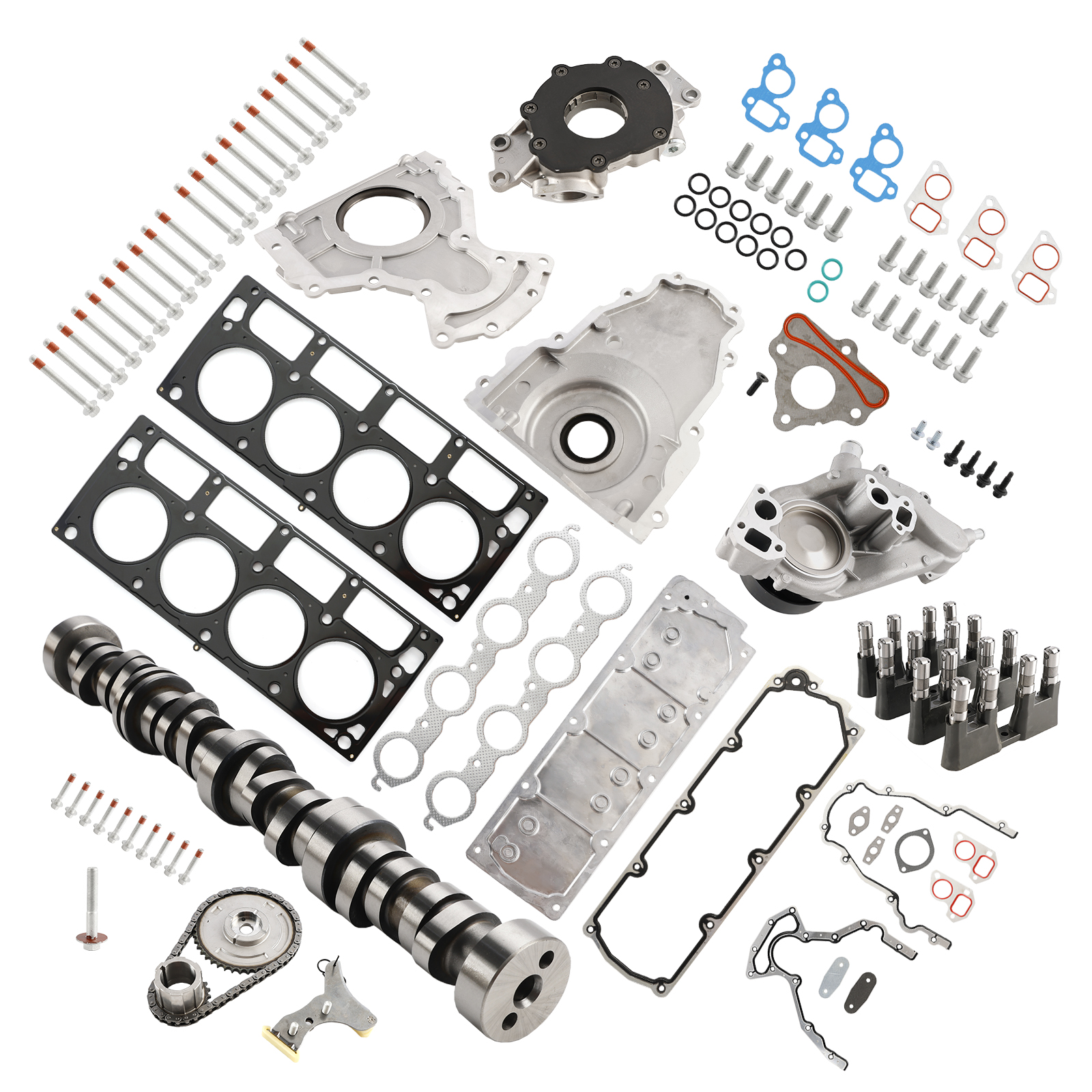 2007-2013 CHEVROLET SUBURBAN 1500 5.3L 5328CC 325CID V8 OHV NON AFM DOD Cam Lifter Kit with Valley Cover +more